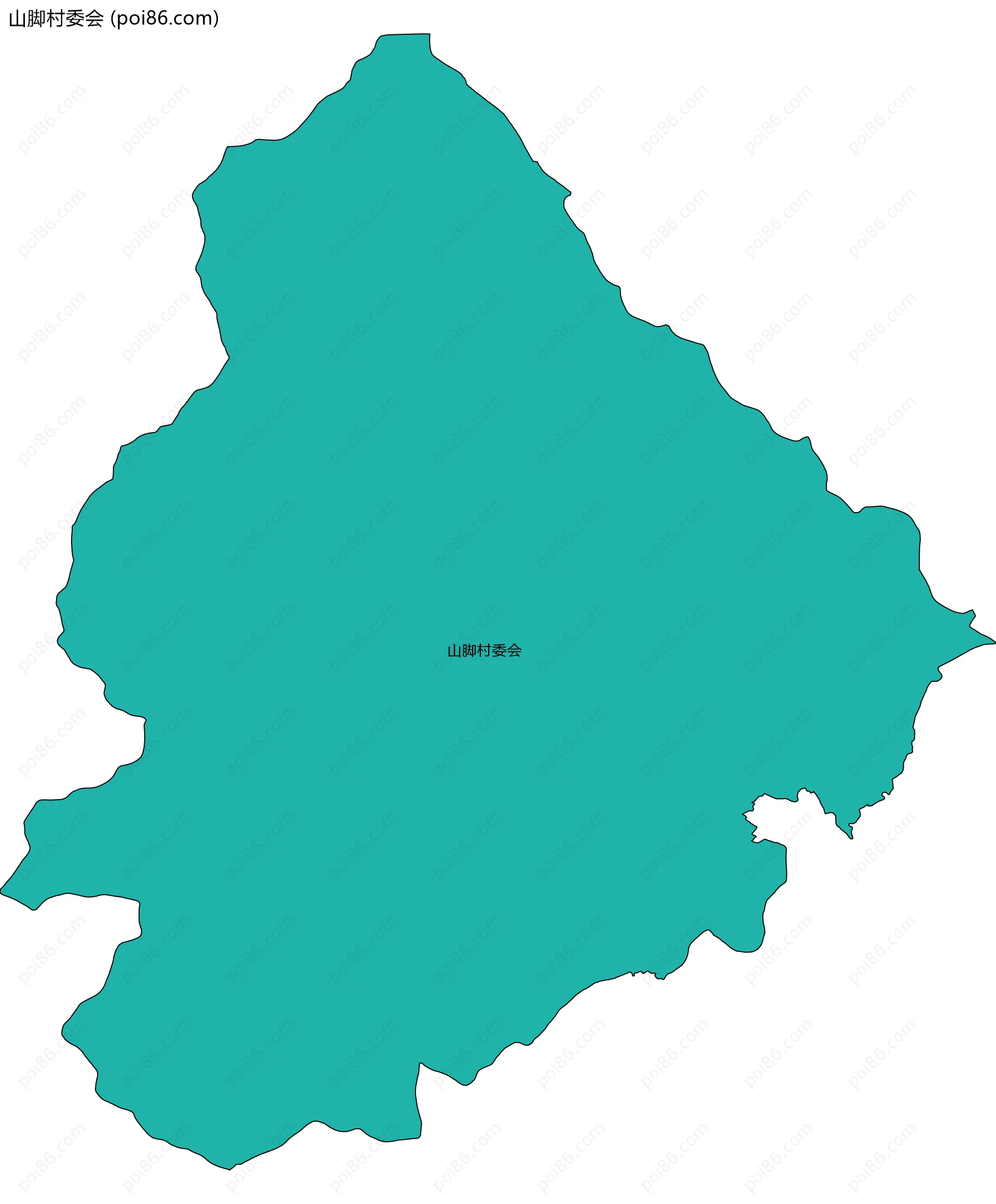 山脚村委会边界地图