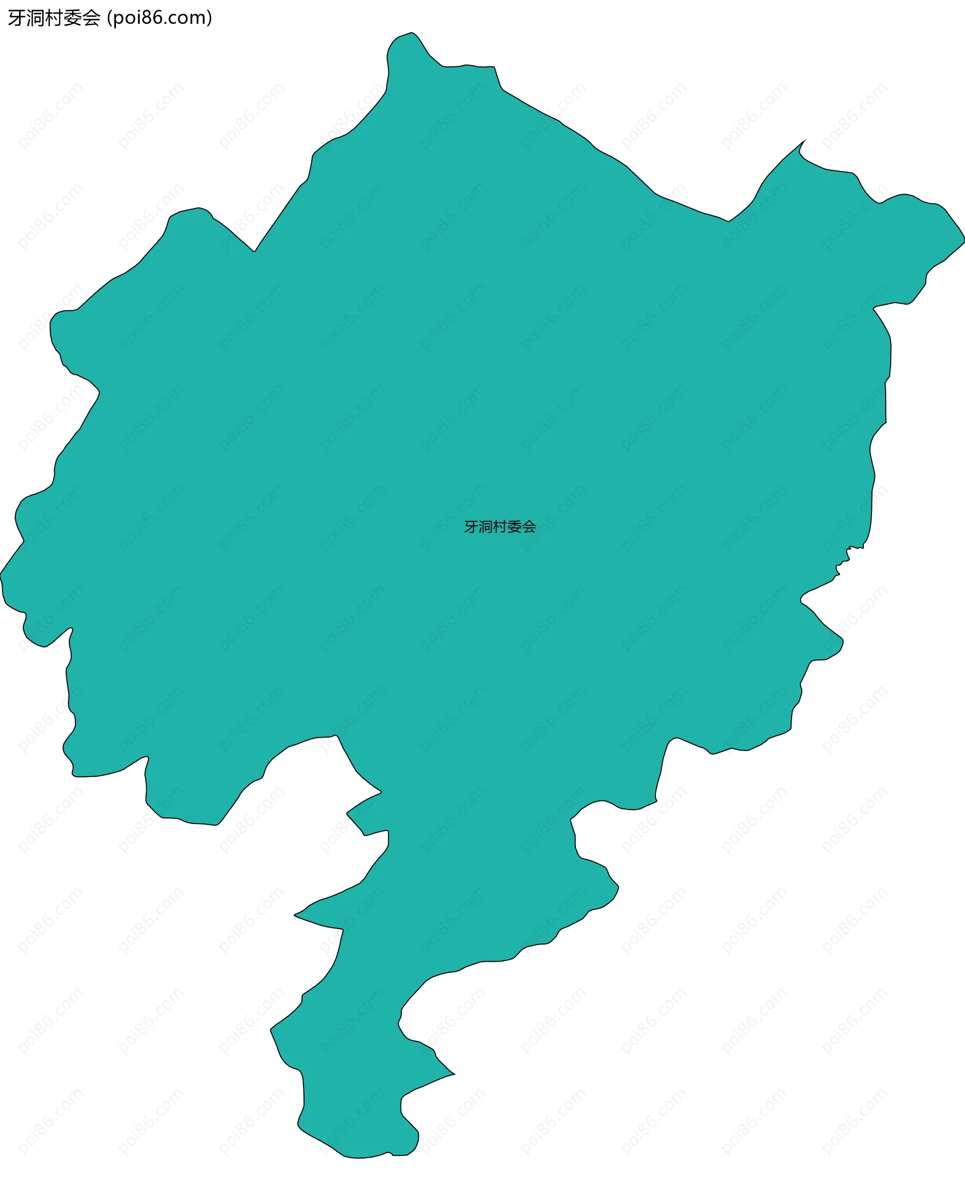 牙洞村委会边界地图