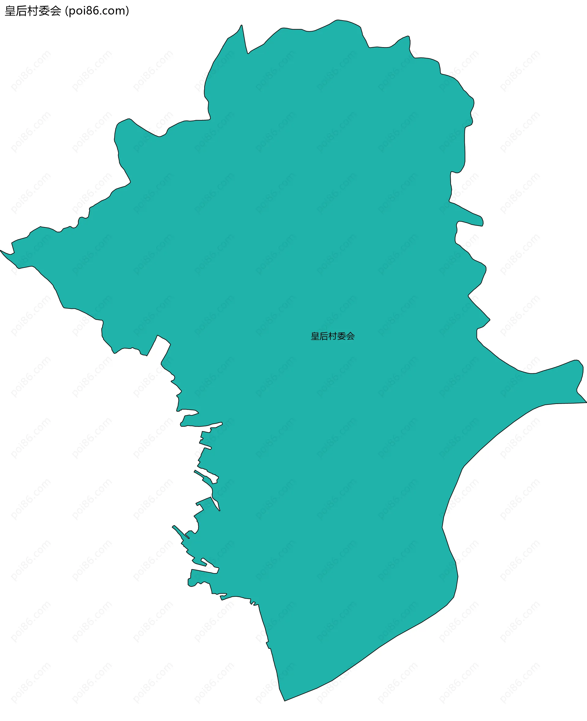 皇后村委会边界地图