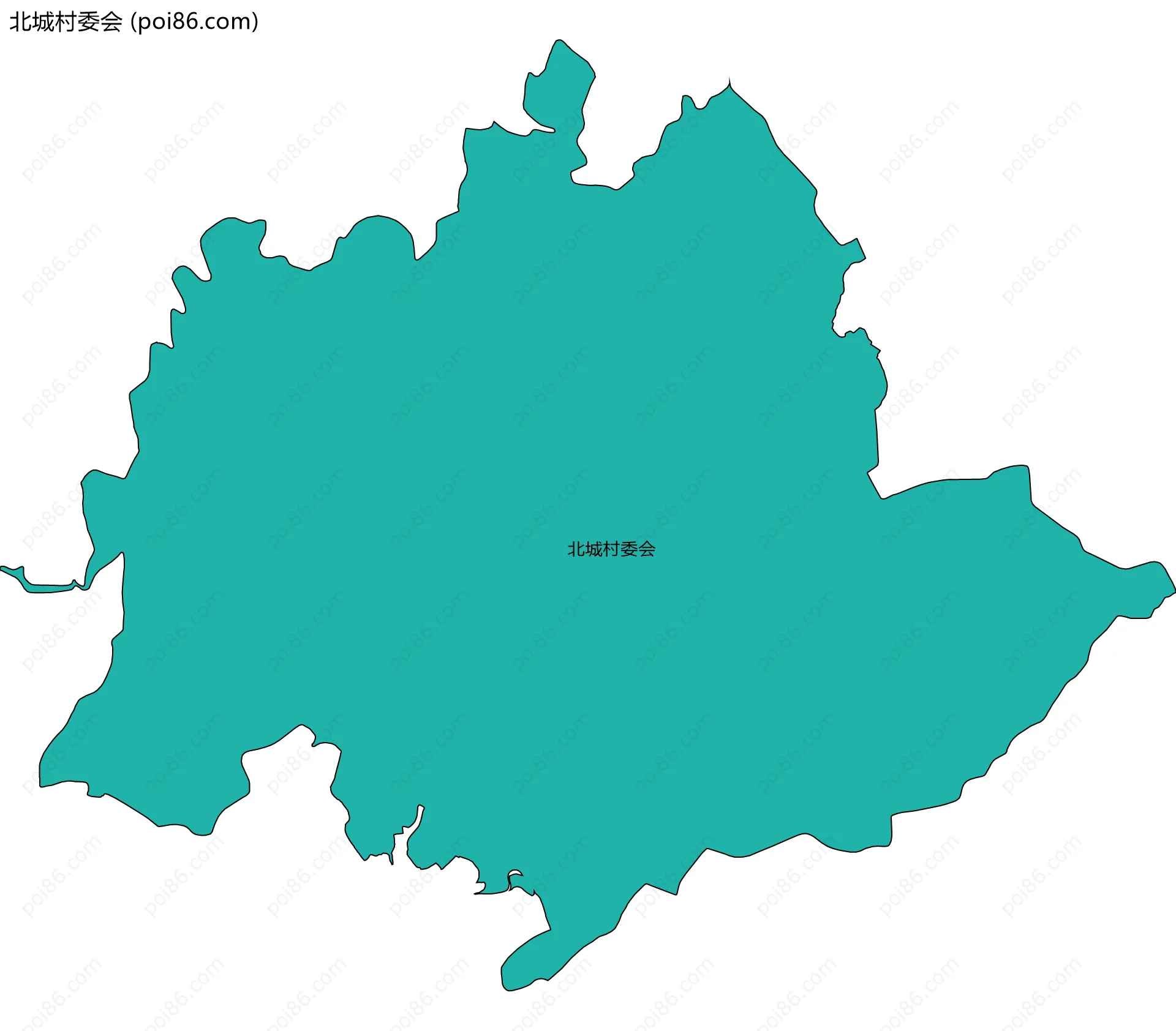 北城村委会边界地图