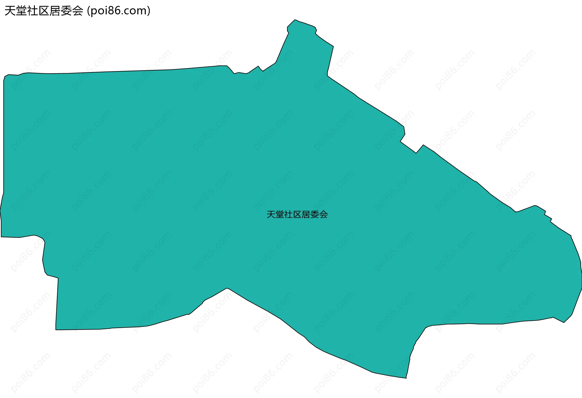 天堂社区居委会边界地图