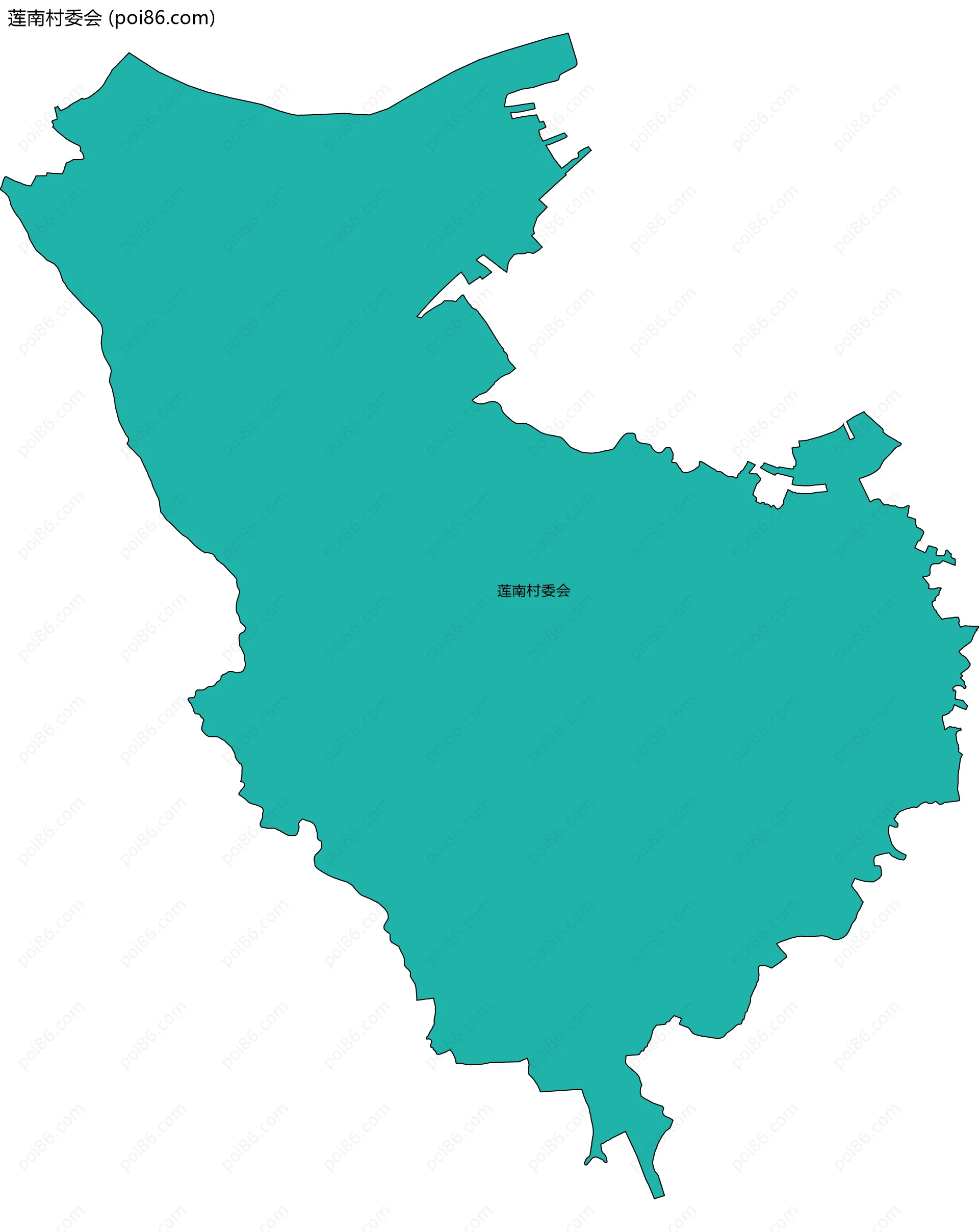 莲南村委会边界地图