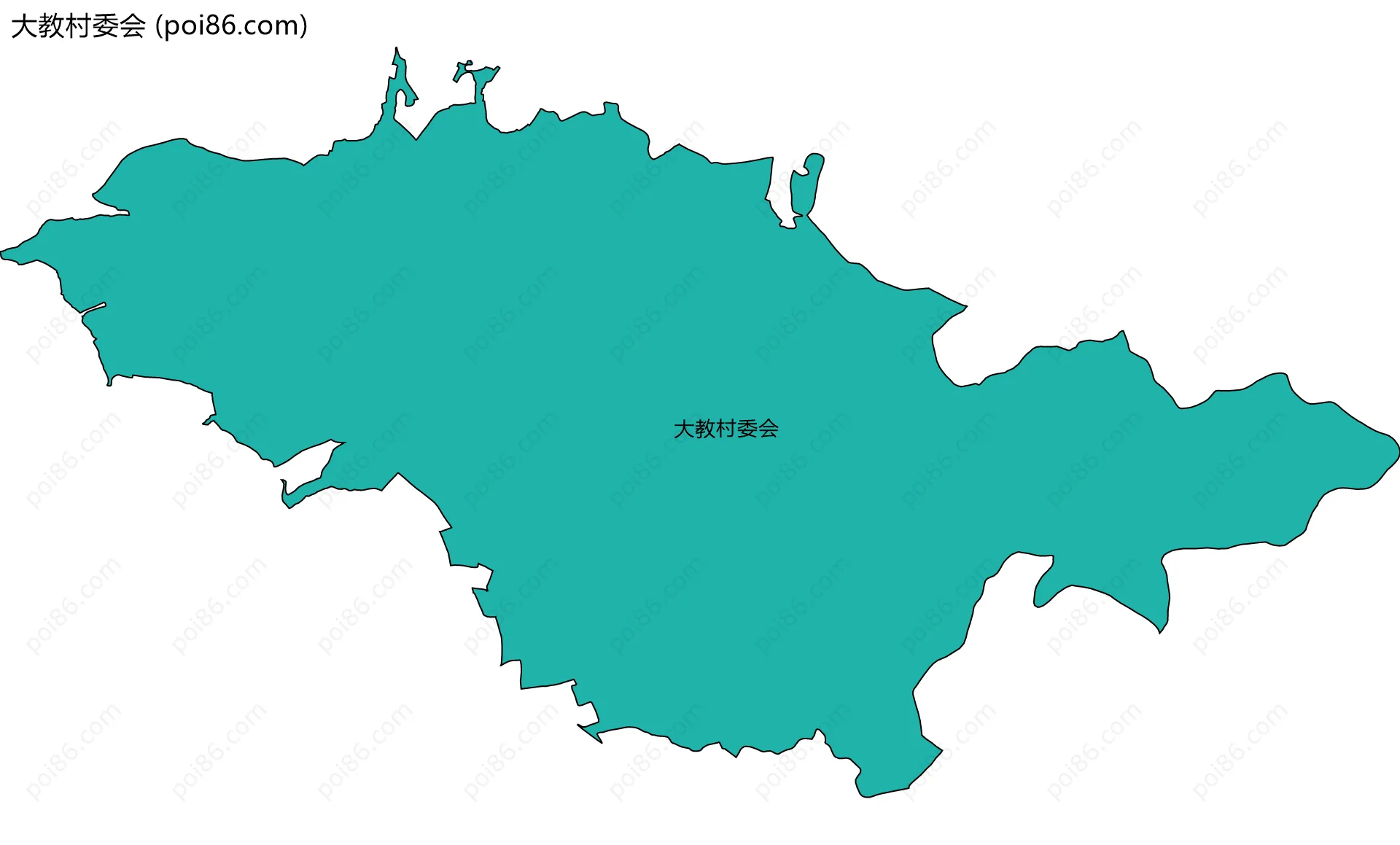 大教村委会边界地图