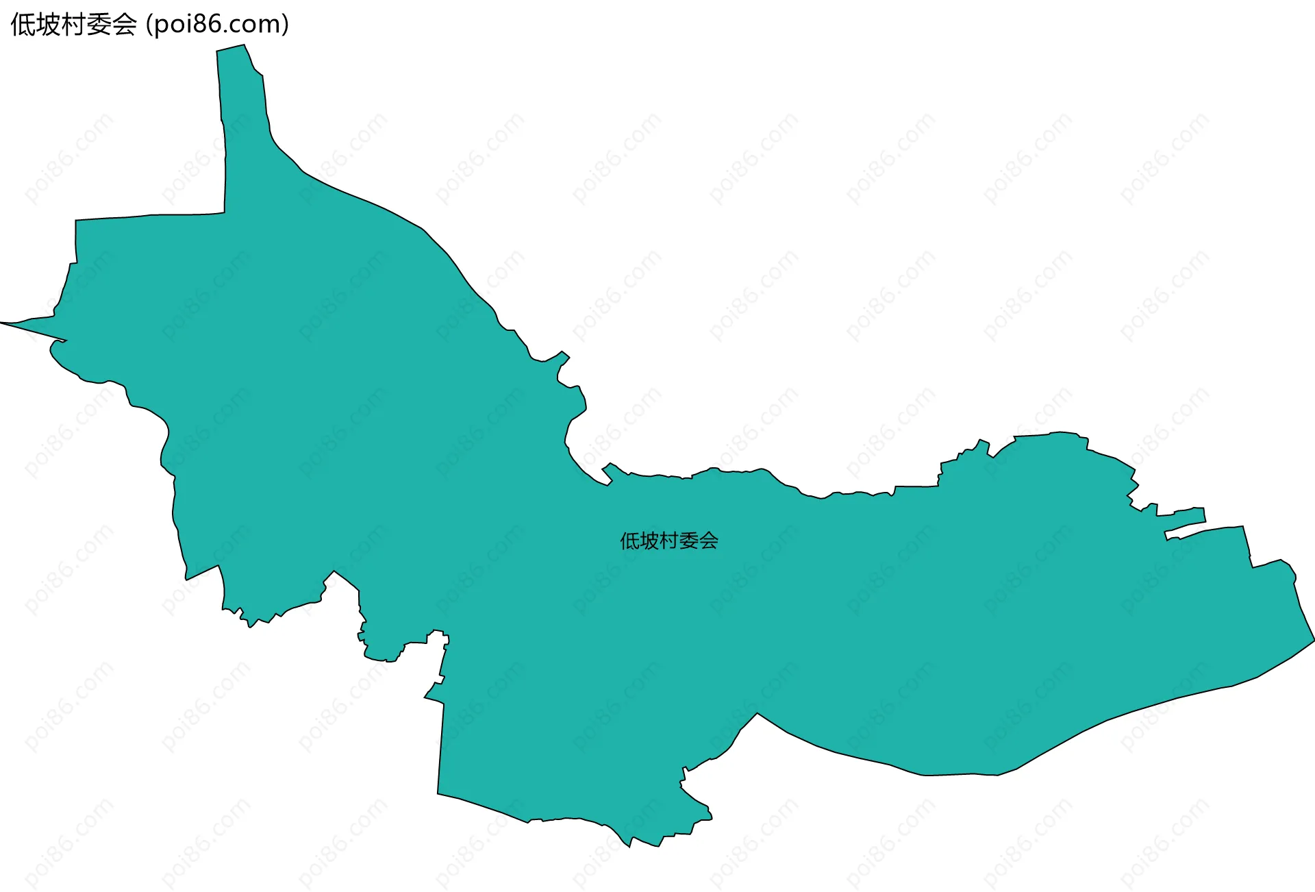低坡村委会边界地图