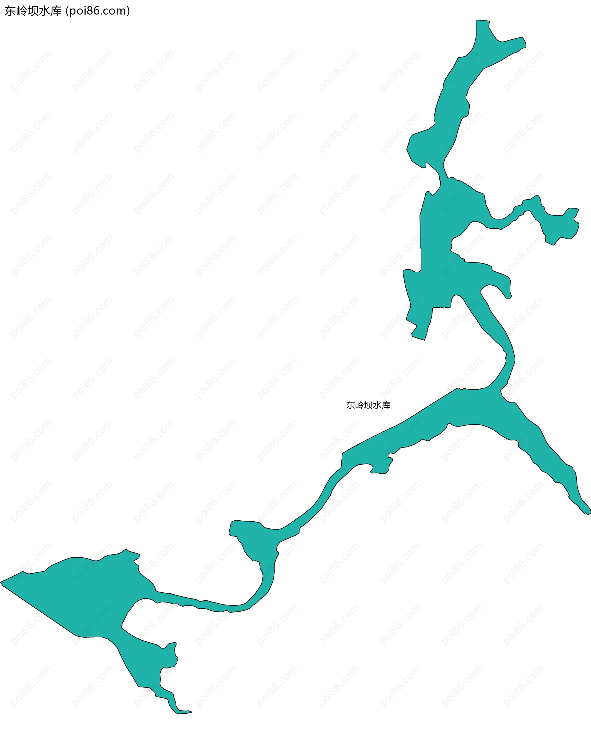 东岭坝水库边界地图