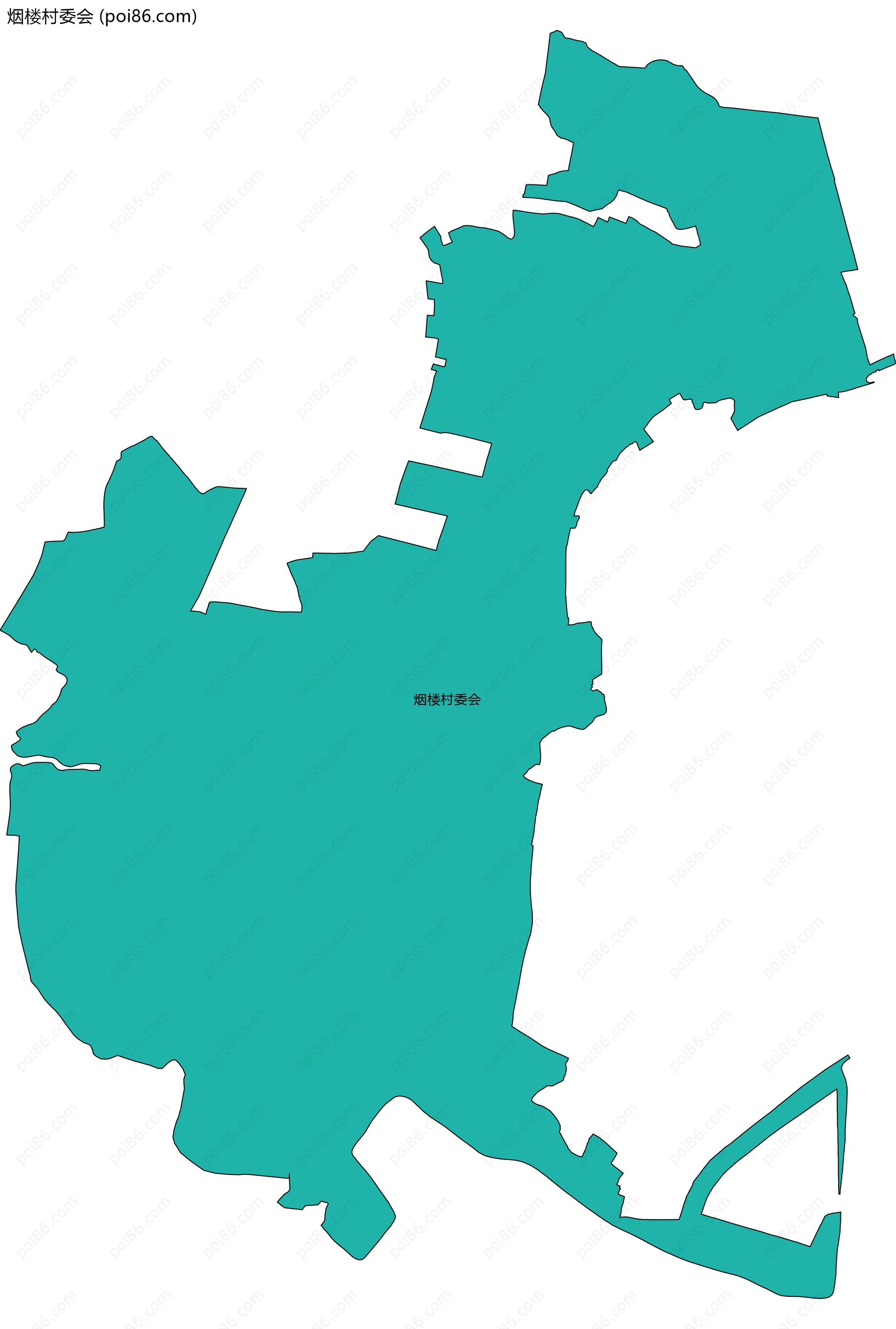 烟楼村委会边界地图