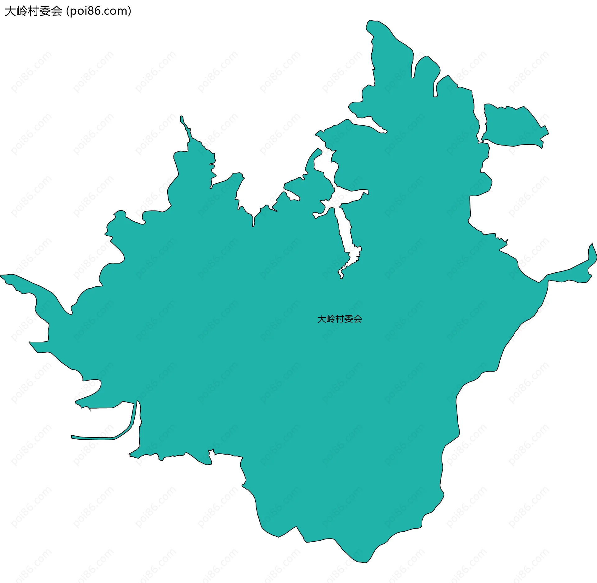 大岭村委会边界地图