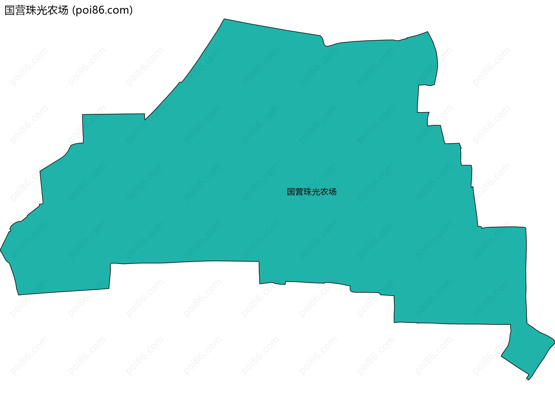 国营珠光农场边界地图