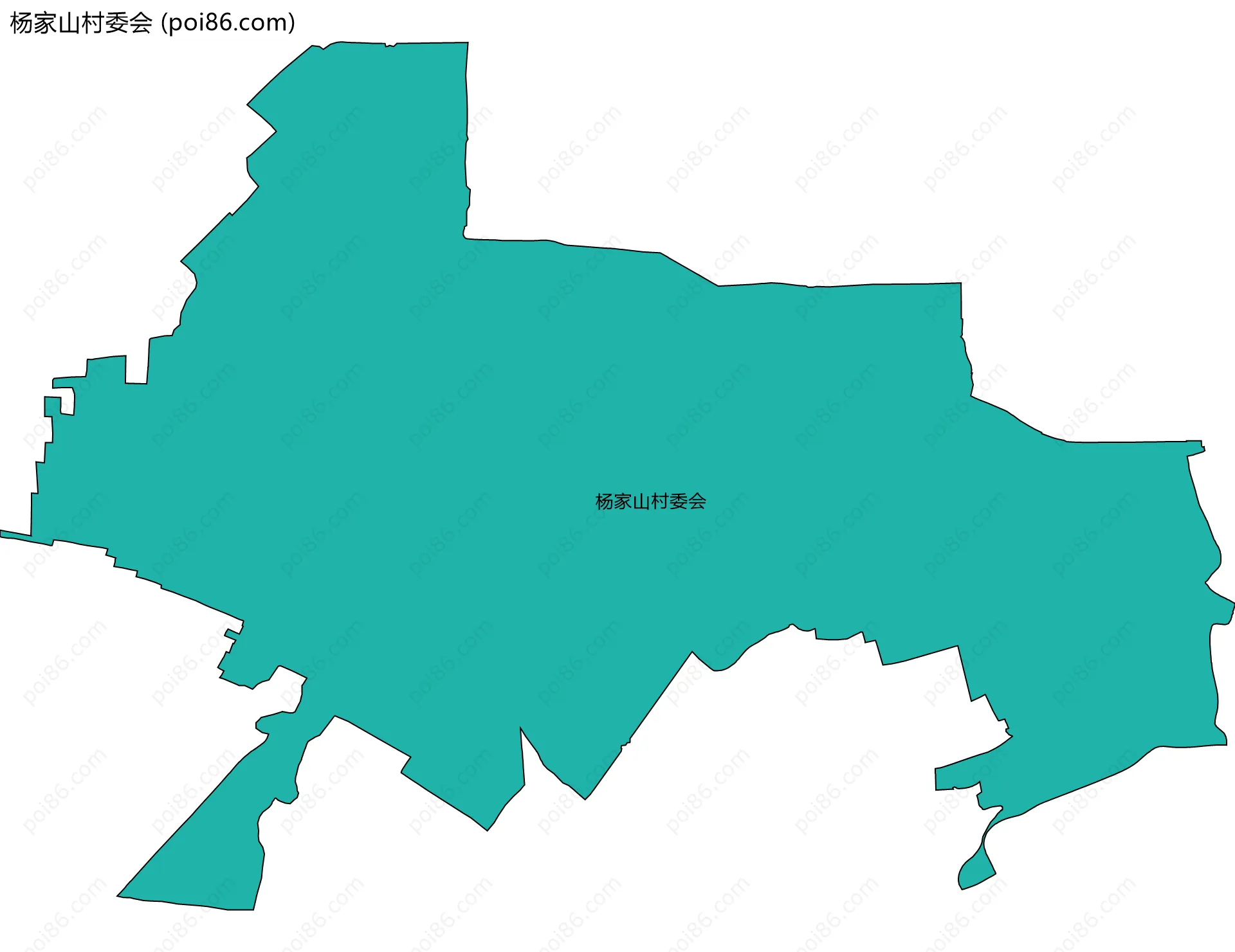 杨家山村委会边界地图