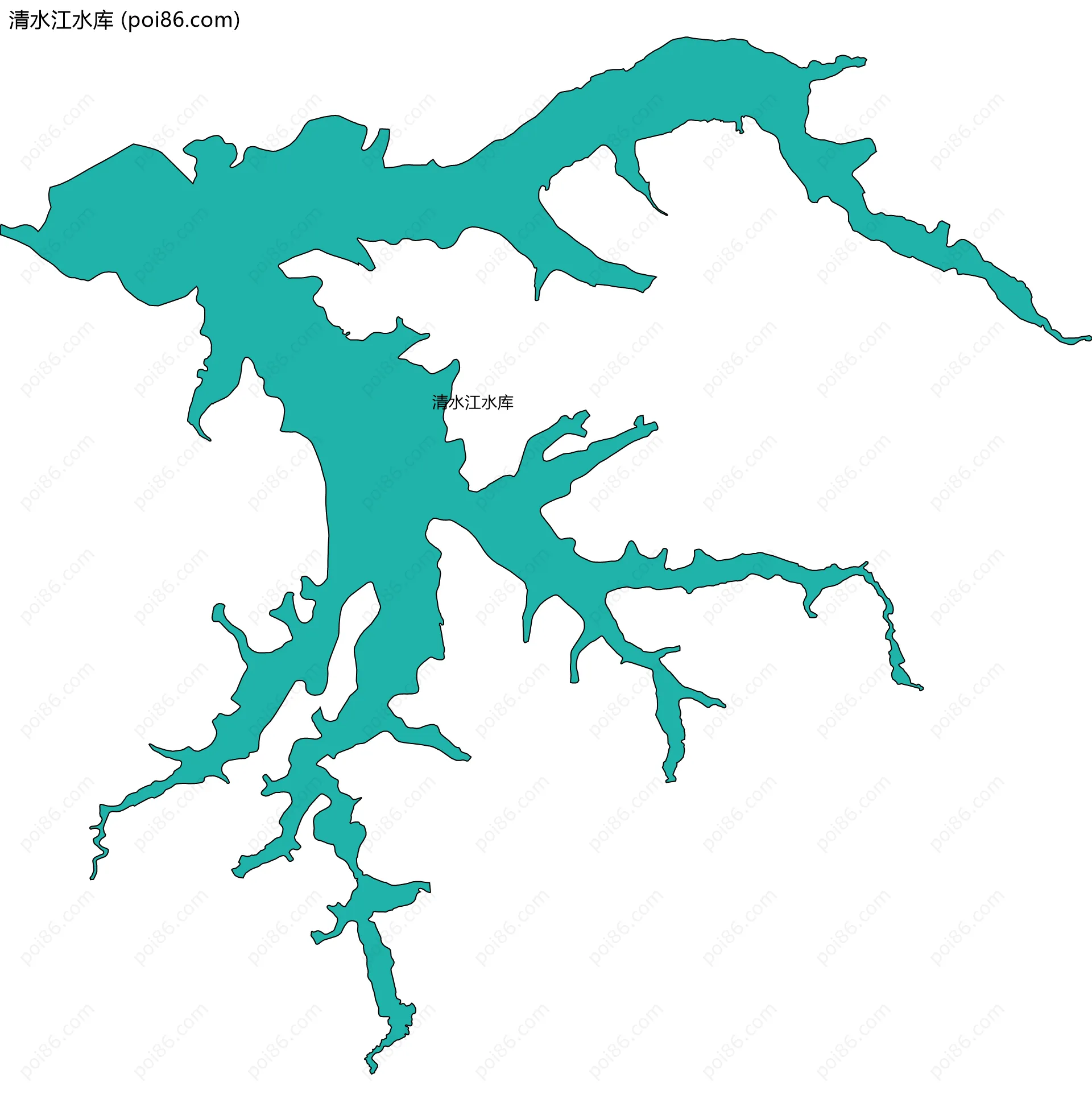 清水江水库边界地图