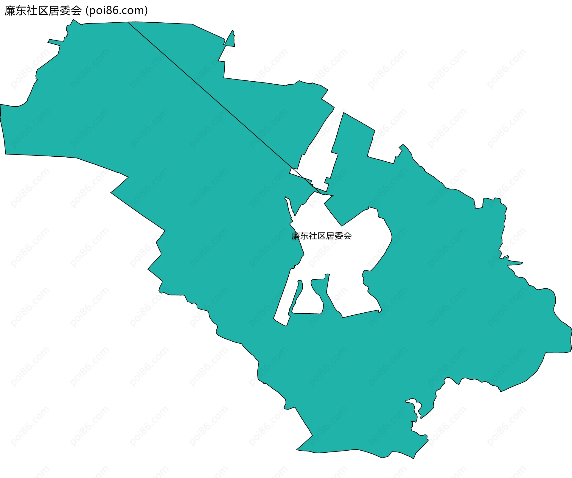 廉东社区居委会边界地图