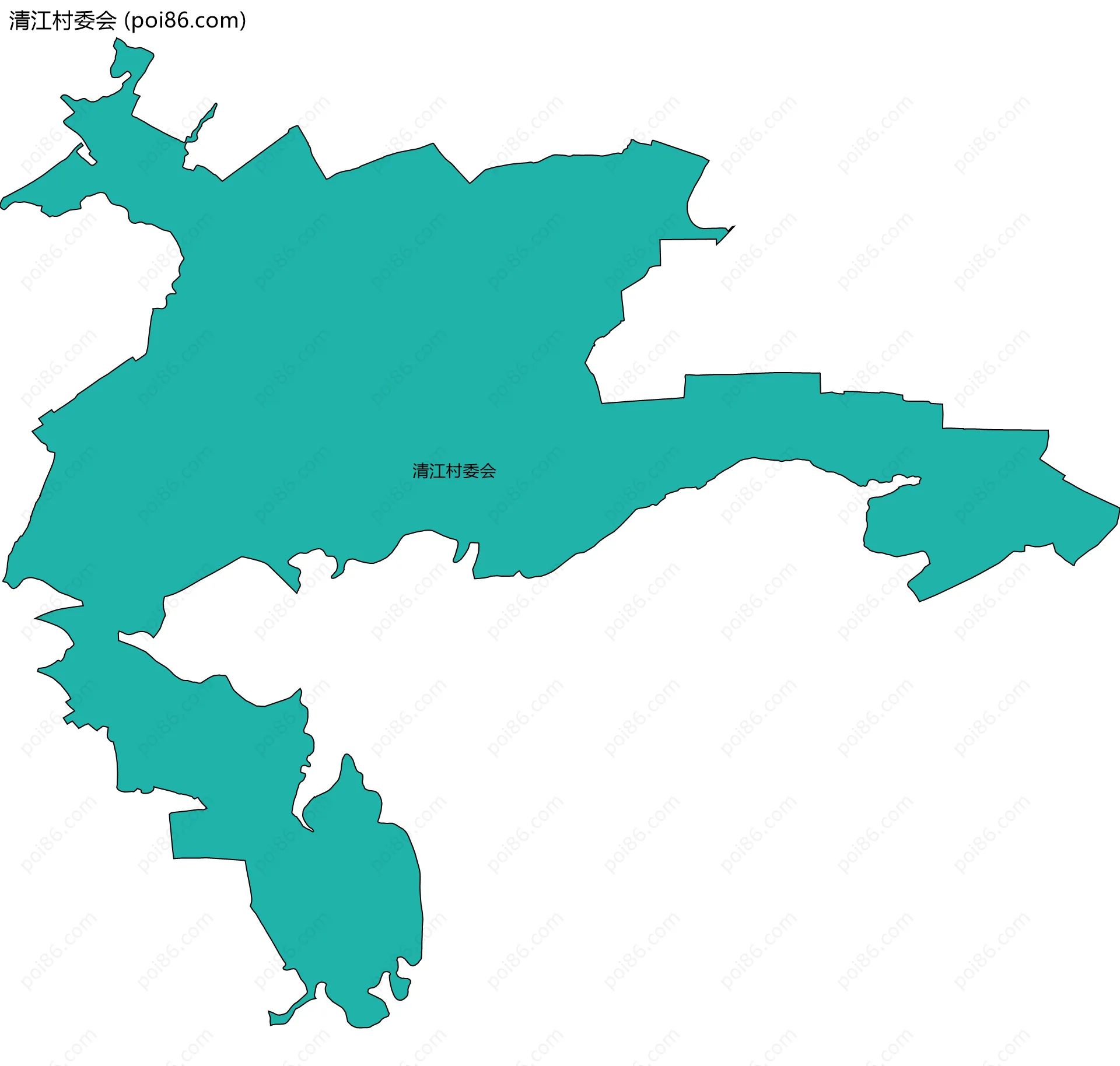 清江村委会边界地图