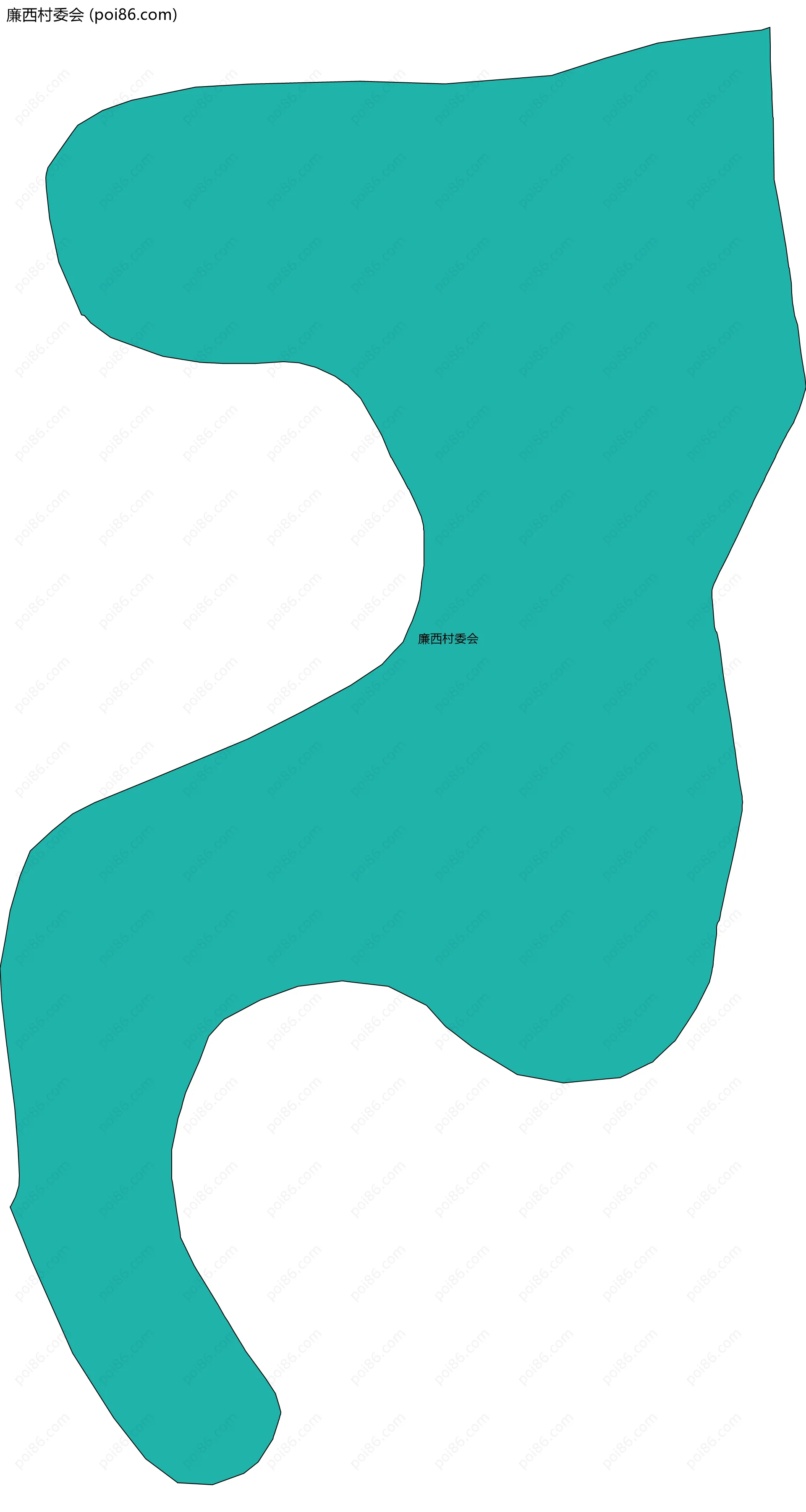 廉西村委会边界地图