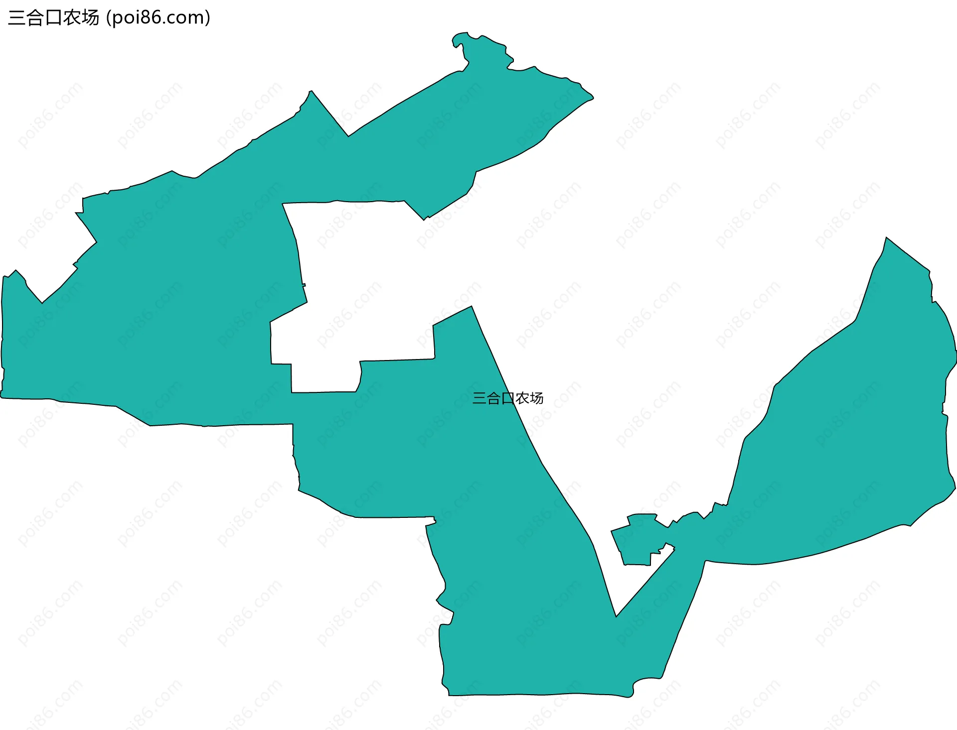 三合口农场边界地图