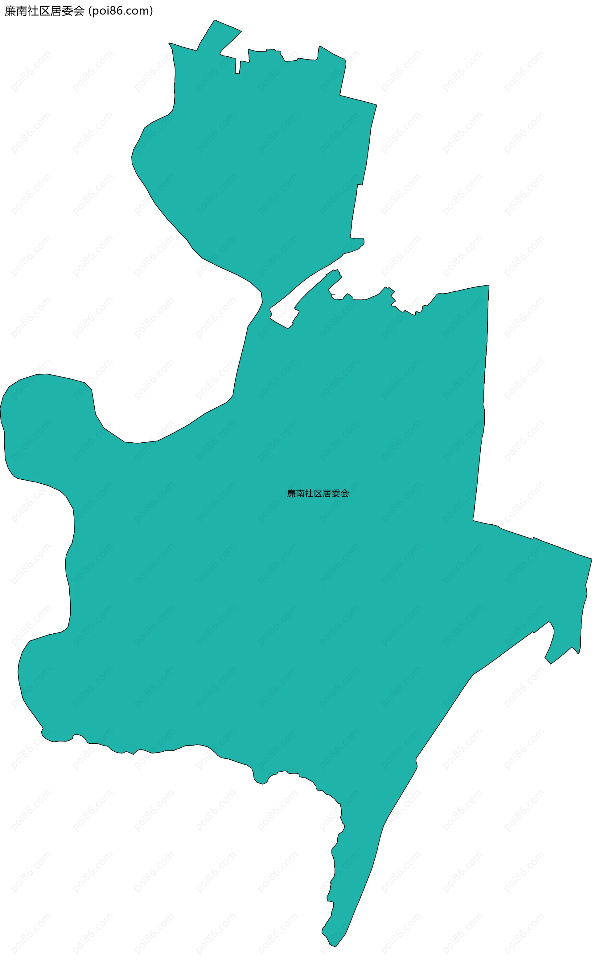 廉南社区居委会边界地图