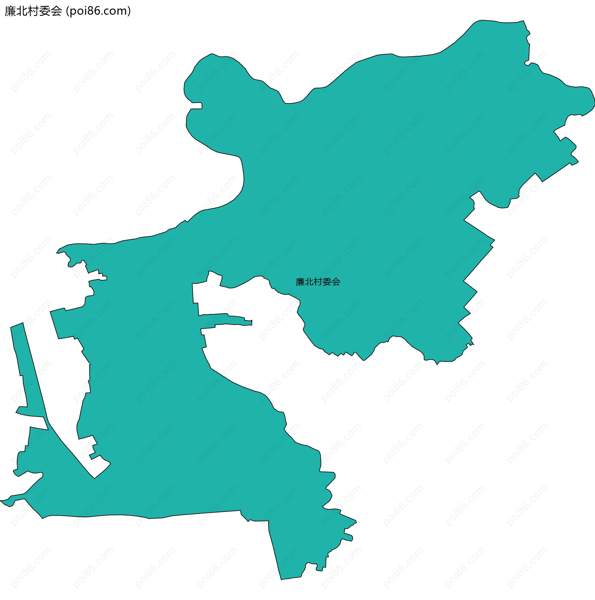 廉北村委会边界地图