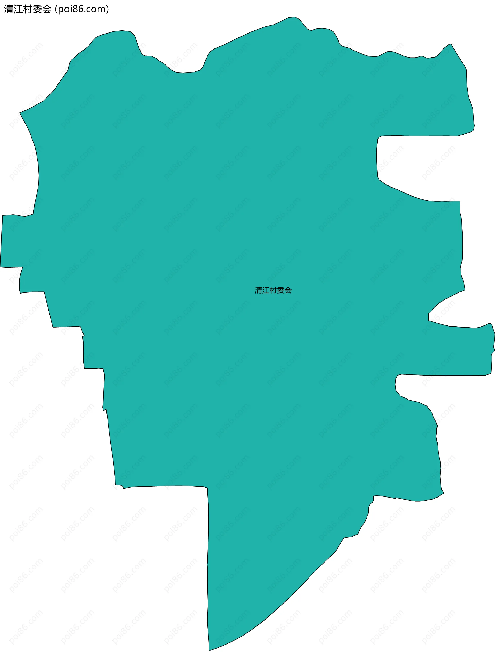 清江村委会边界地图