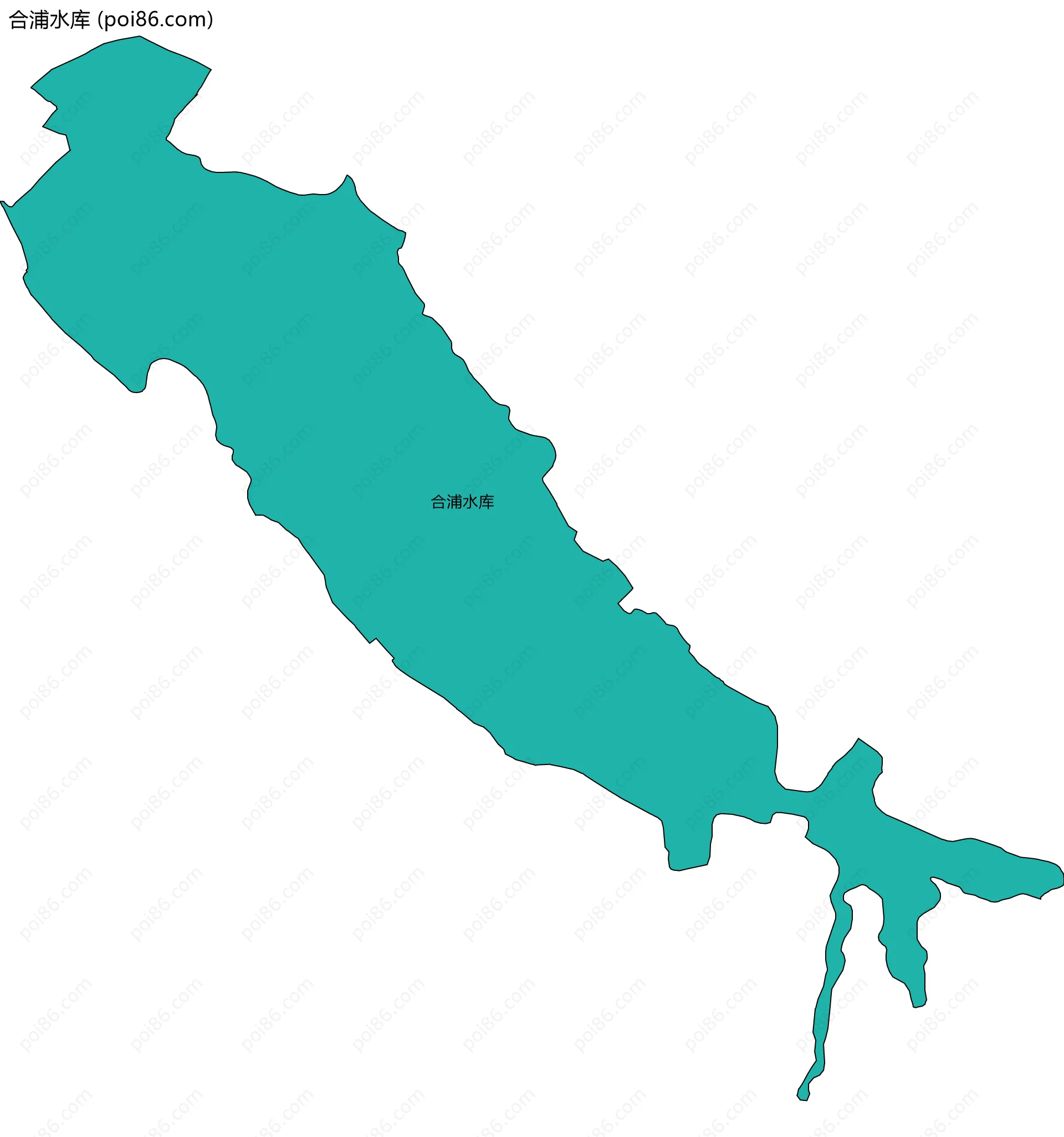 合浦水库边界地图