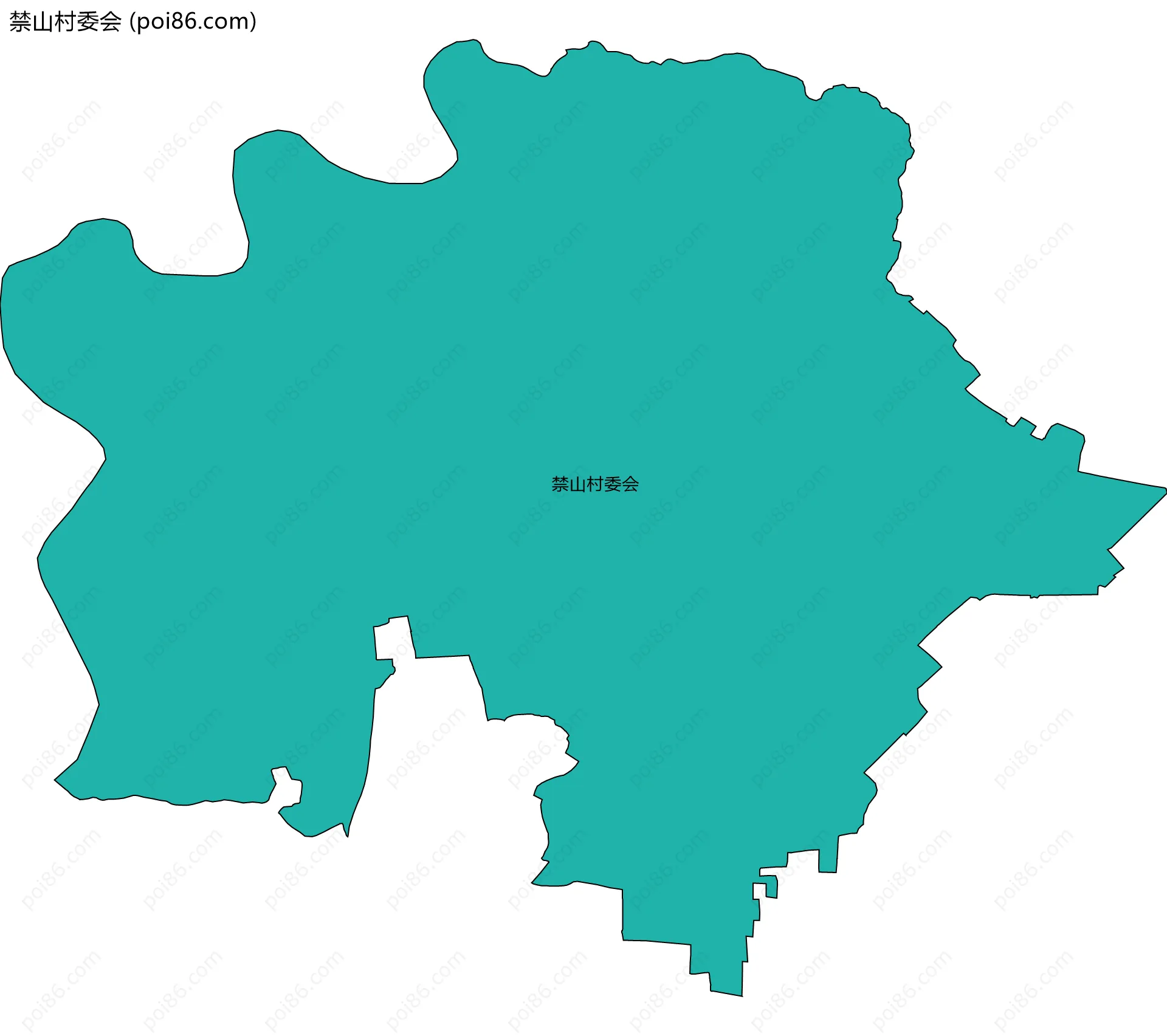 禁山村委会边界地图