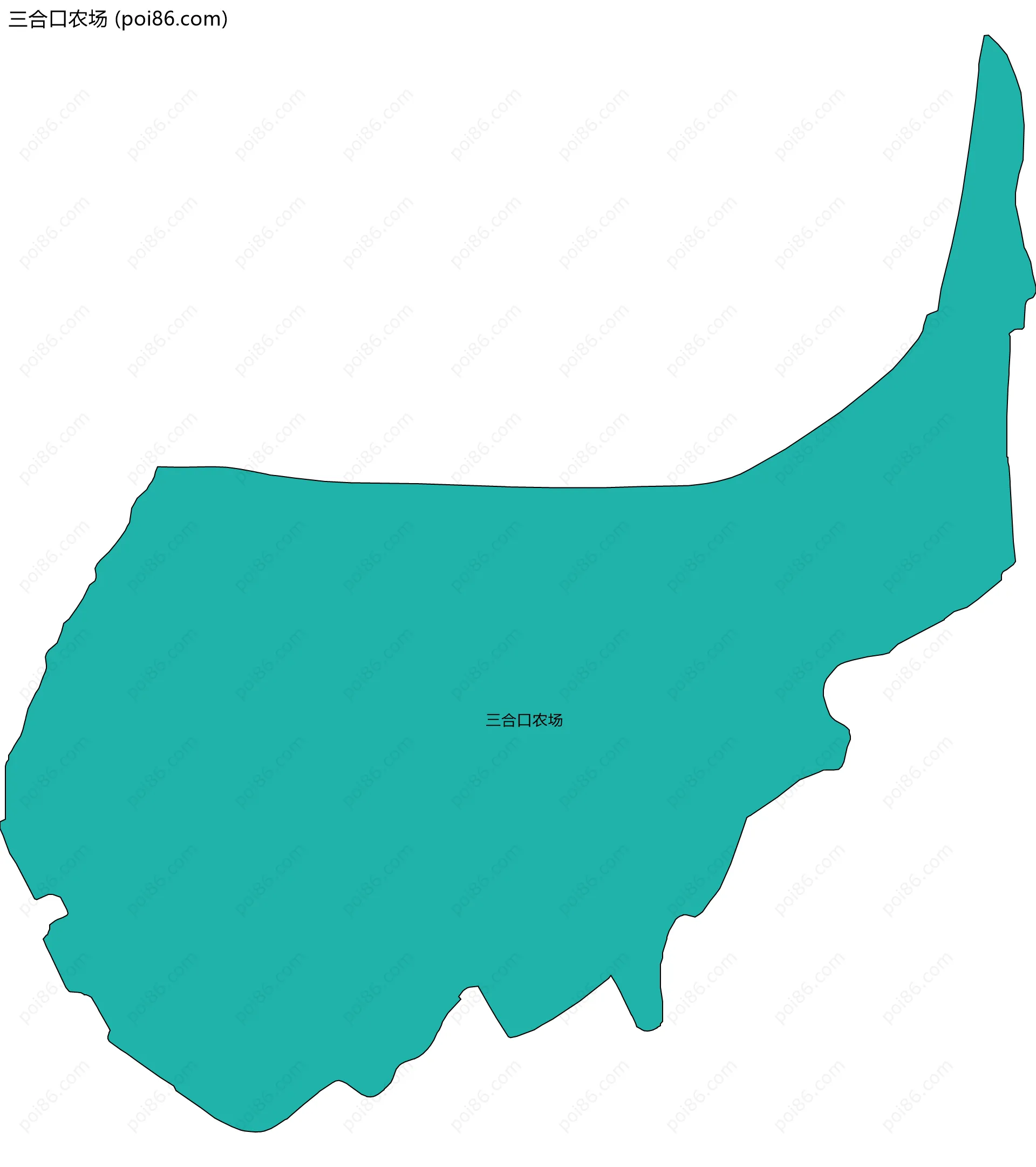 三合口农场边界地图