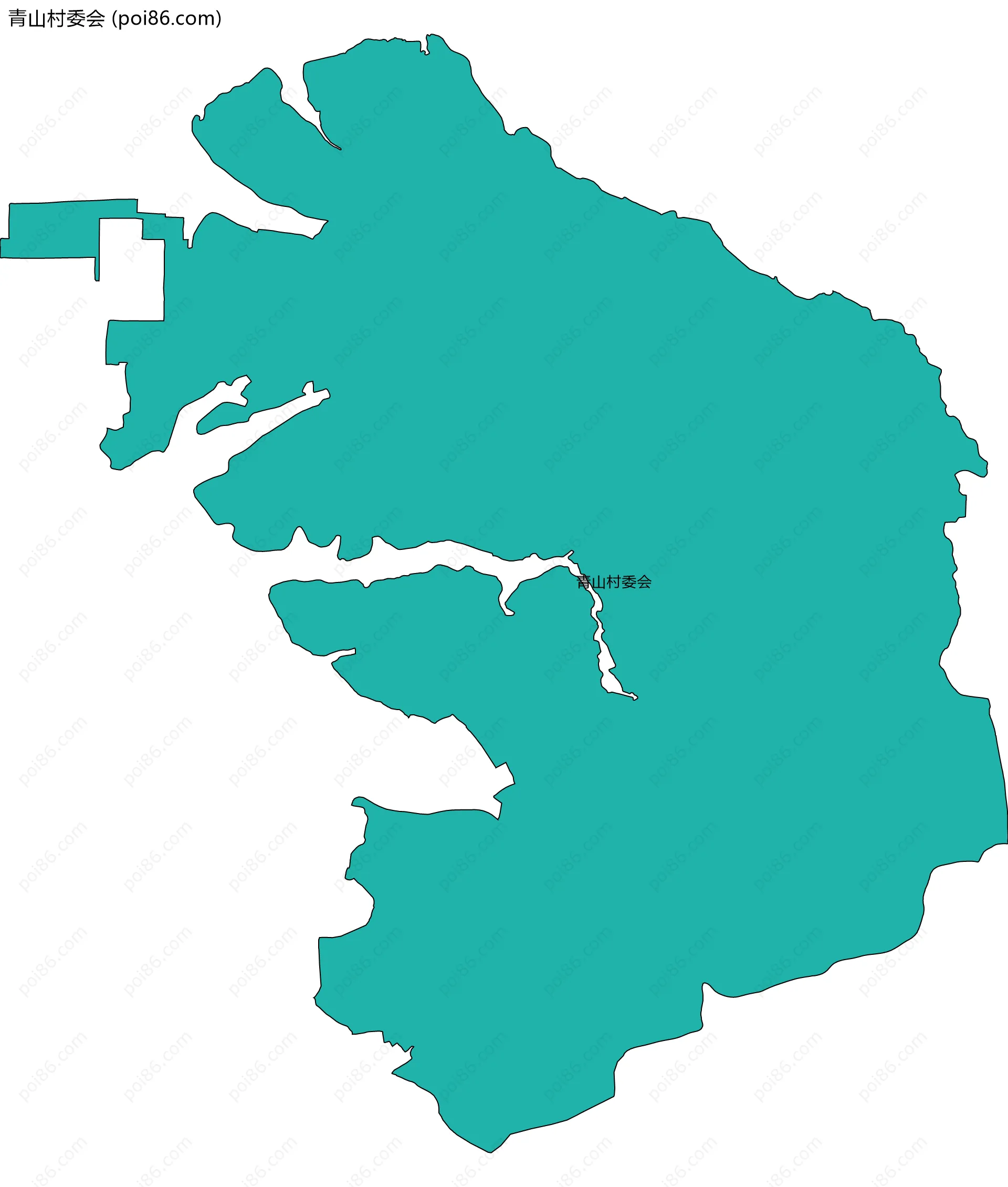 青山村委会边界地图