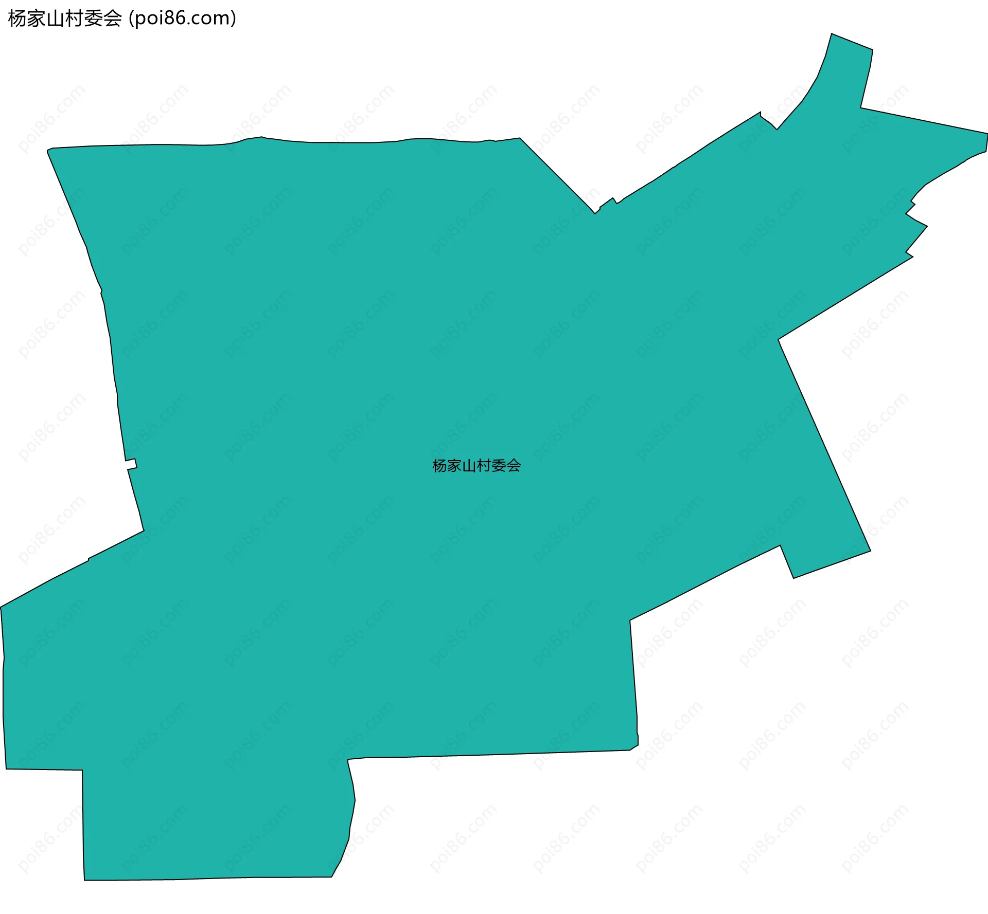 杨家山村委会边界地图