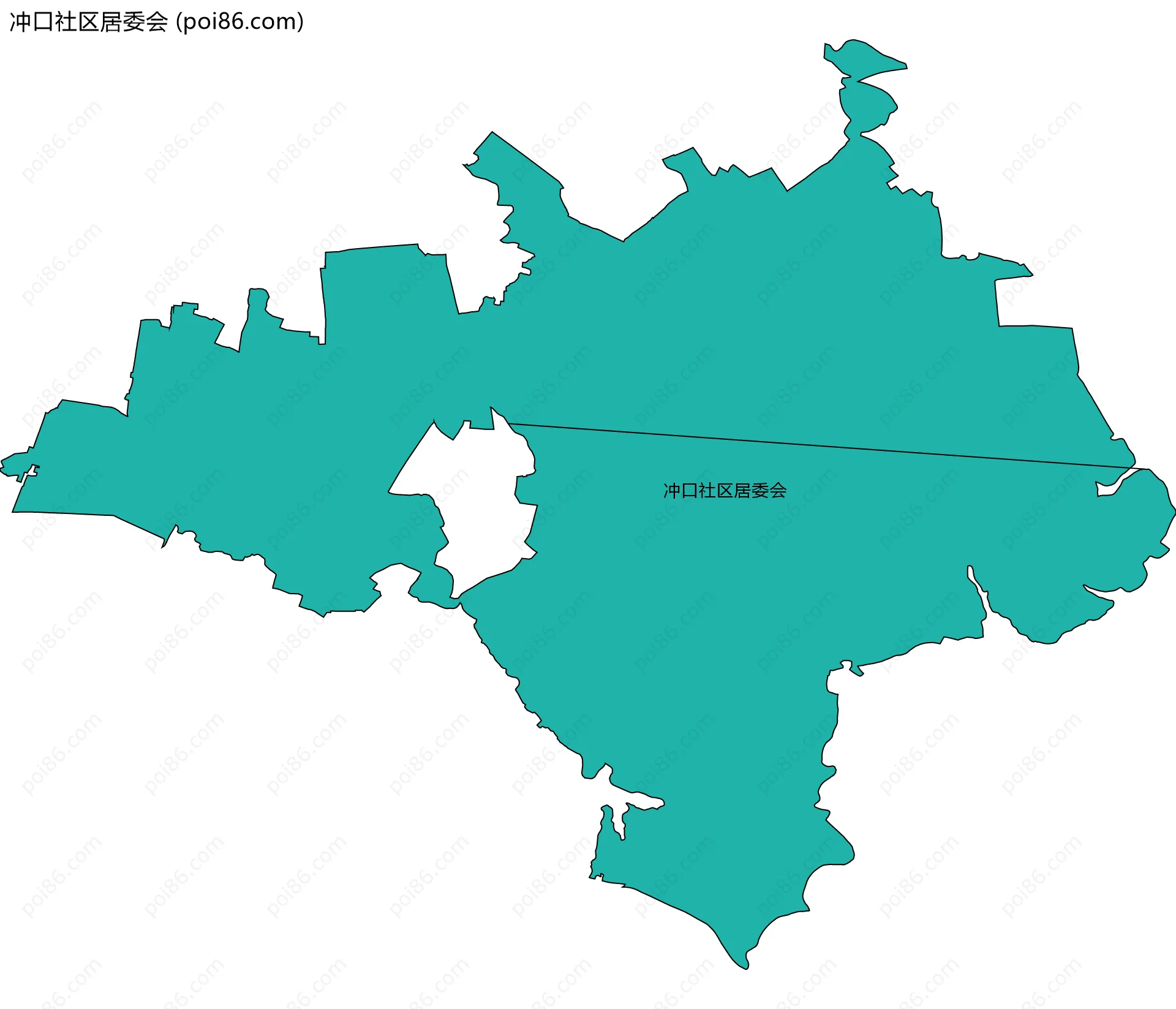 冲口社区居委会边界地图