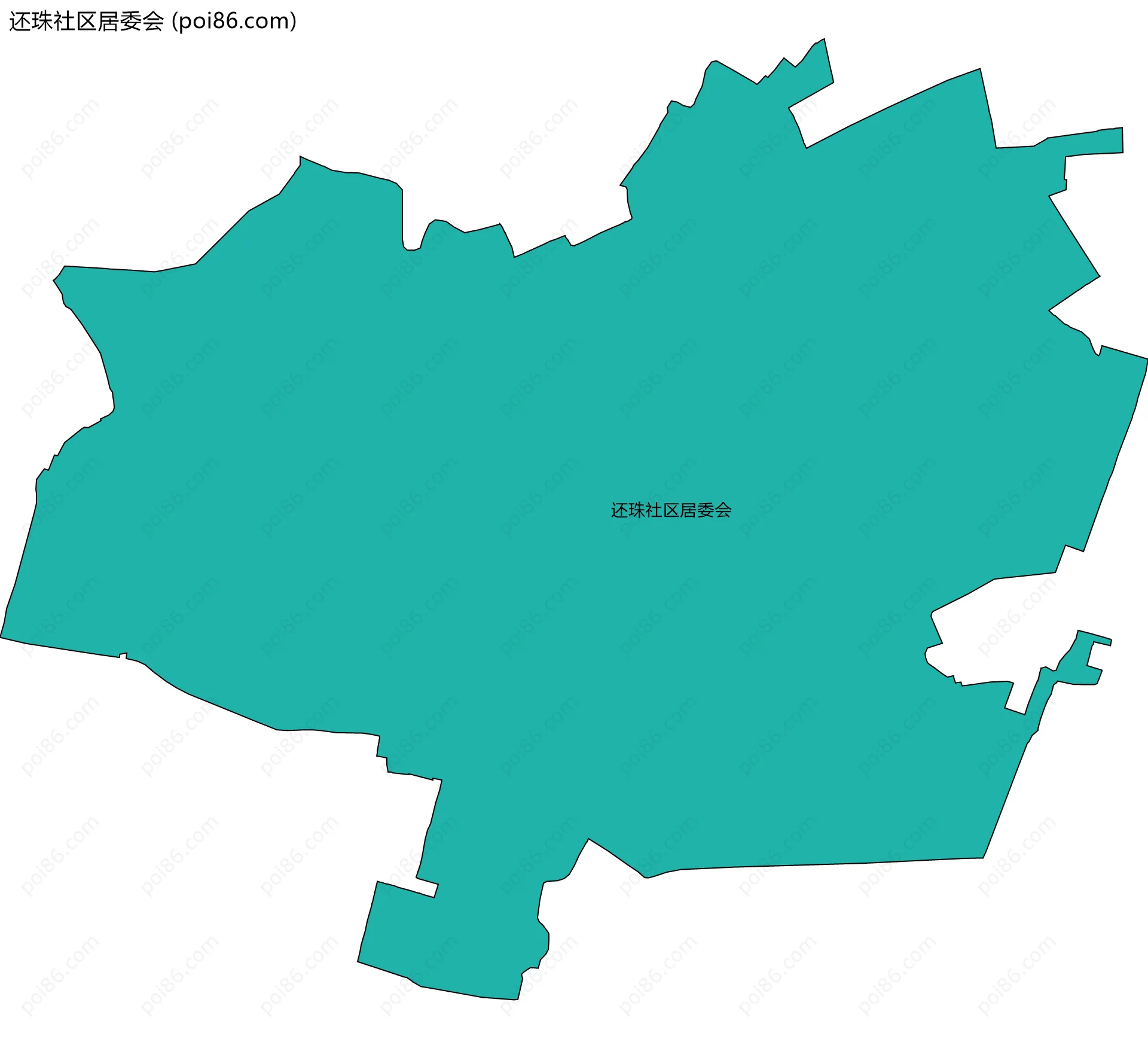 还珠社区居委会边界地图