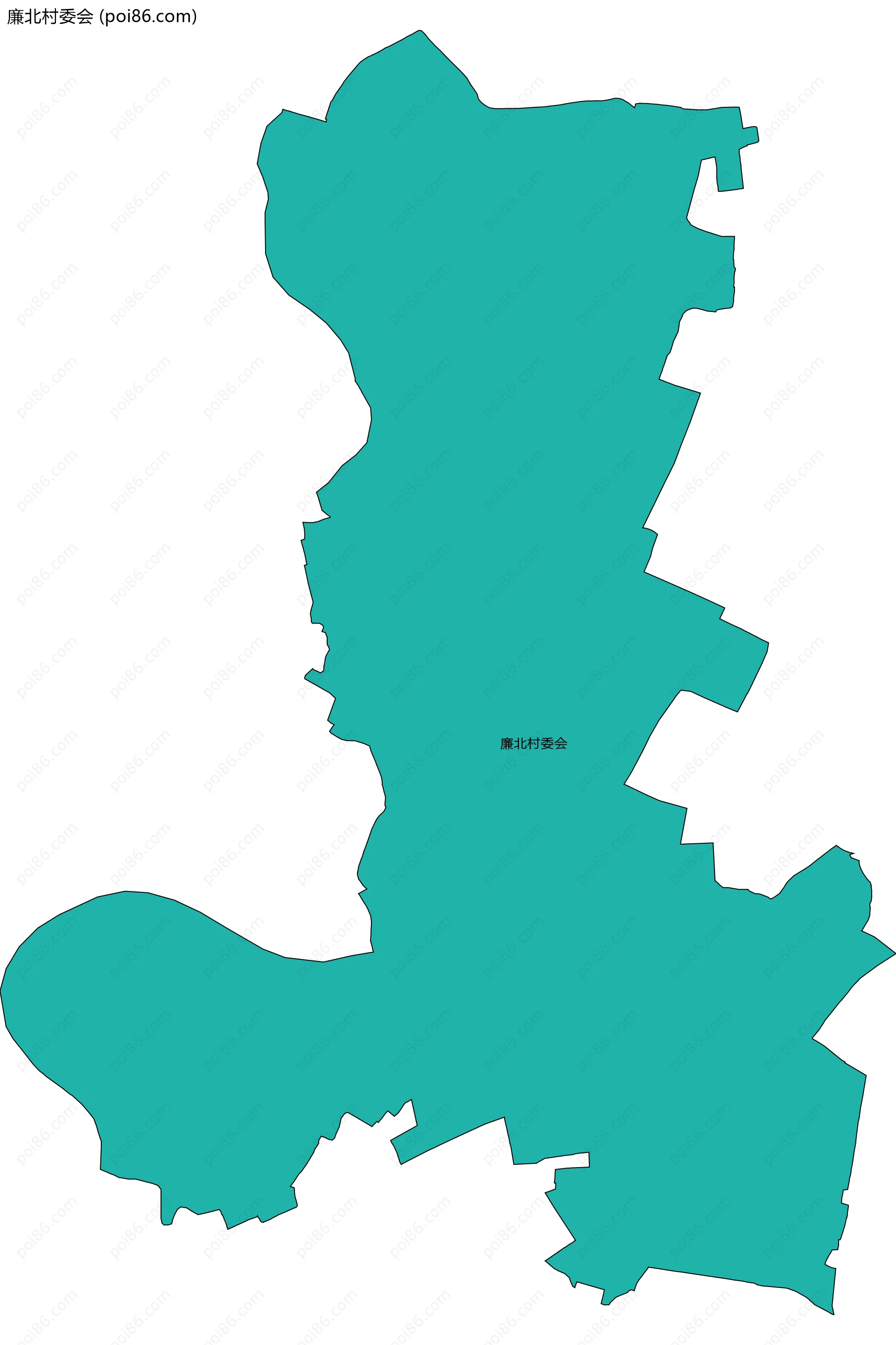 廉北村委会边界地图