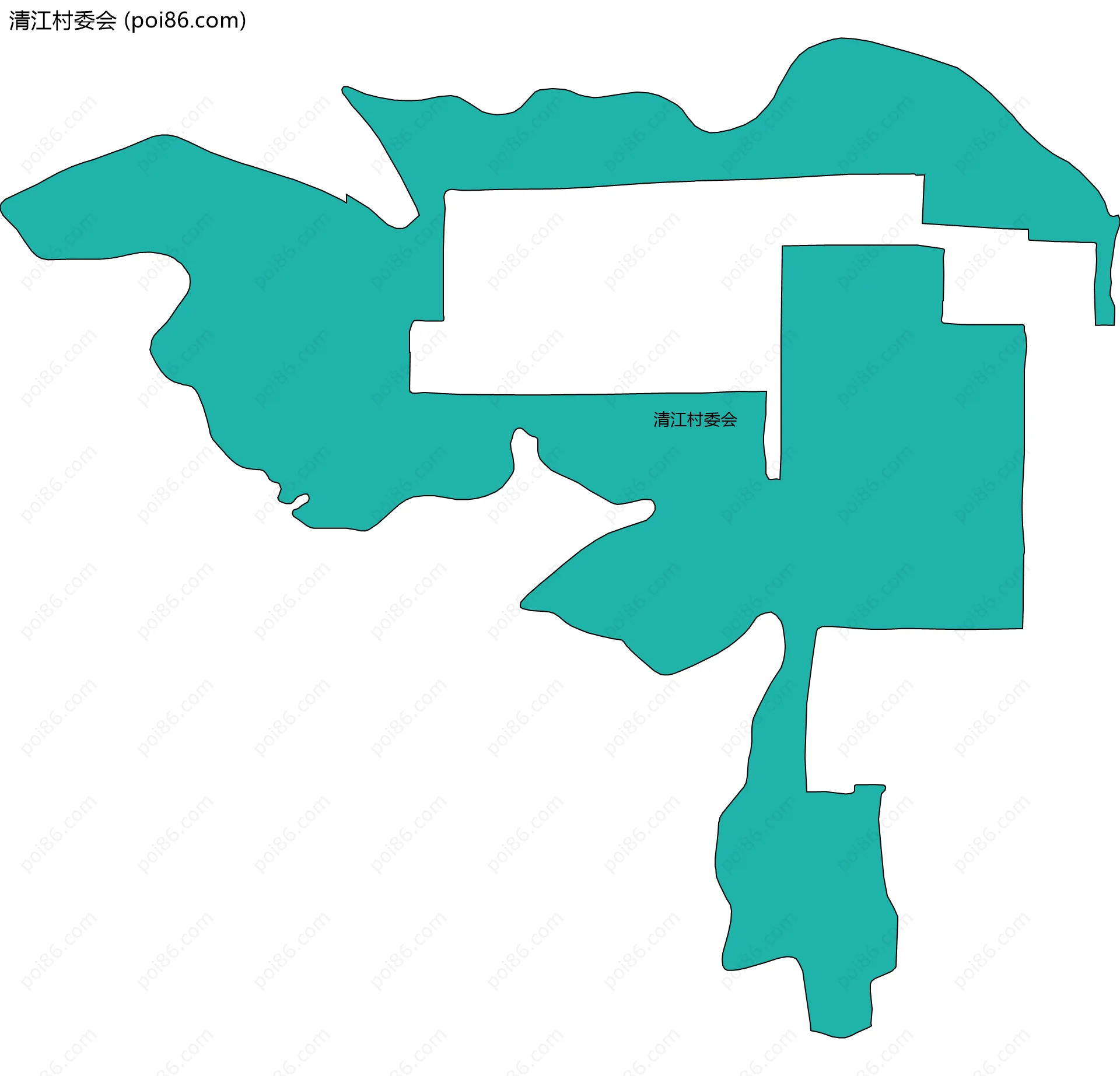 清江村委会边界地图