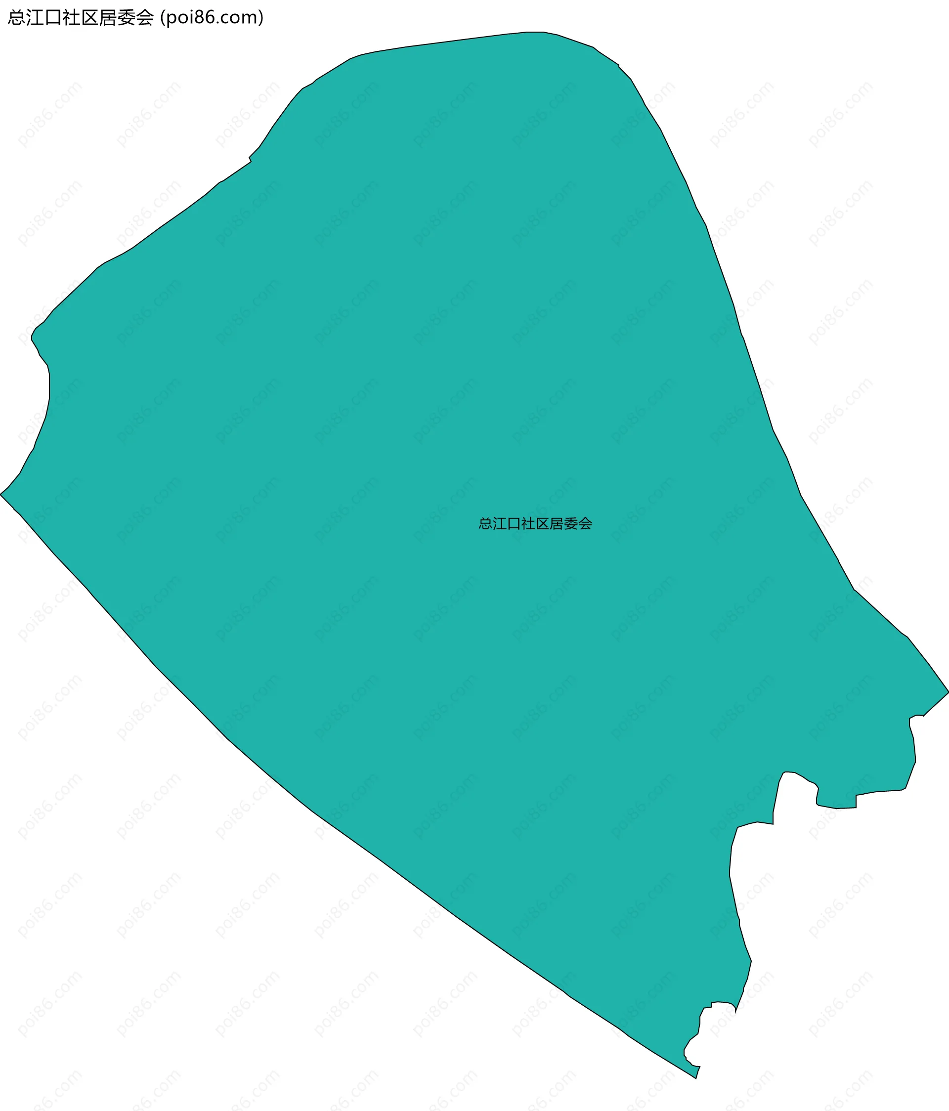 总江口社区居委会边界地图