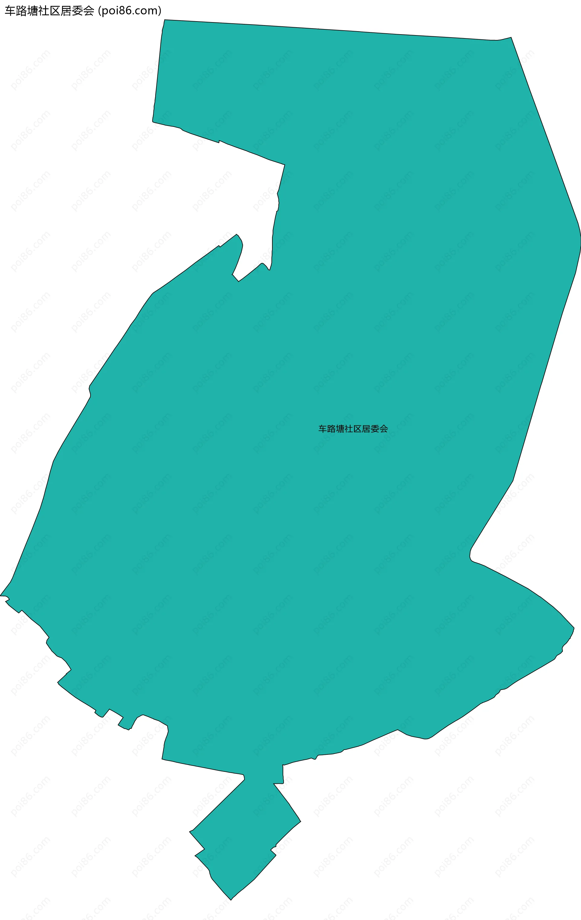 车路塘社区居委会边界地图