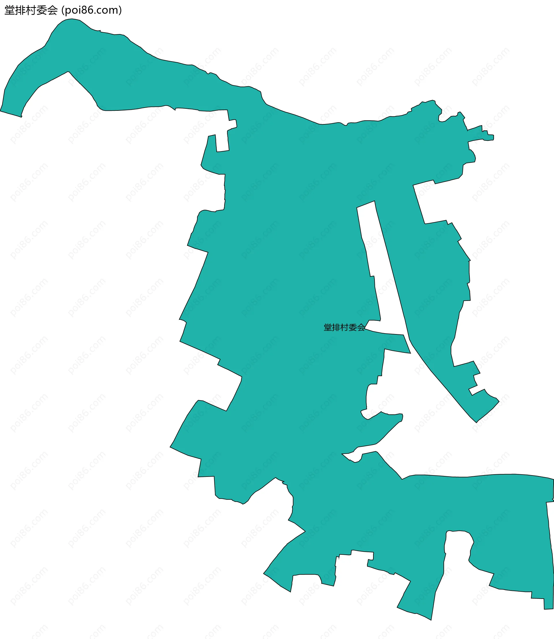 堂排村委会边界地图