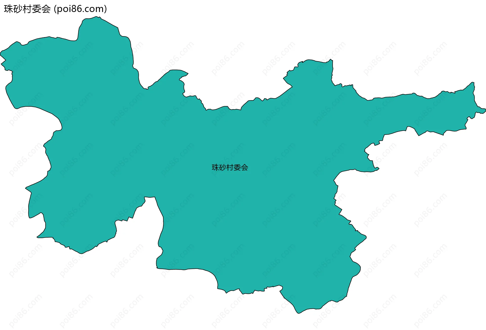 珠砂村委会边界地图