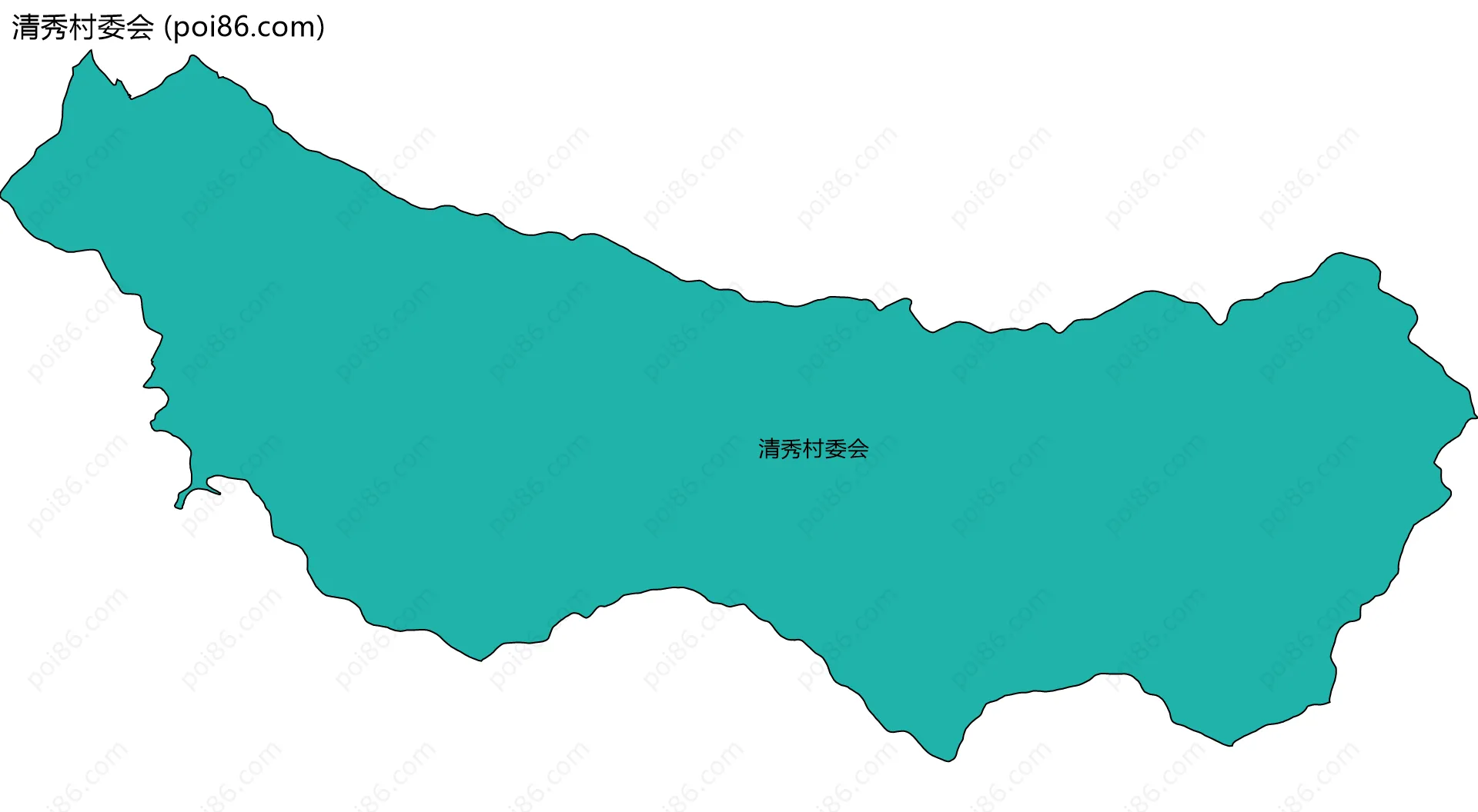 清秀村委会边界地图