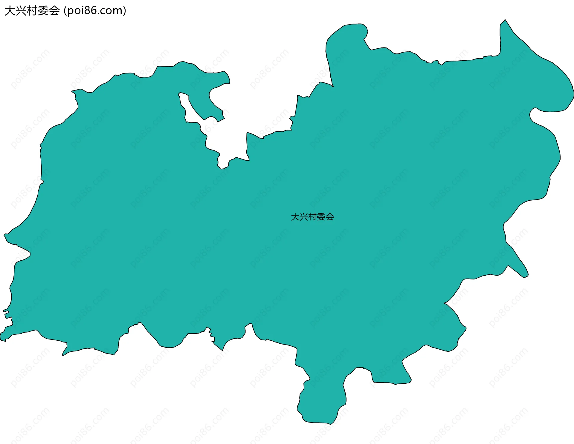 大兴村委会边界地图