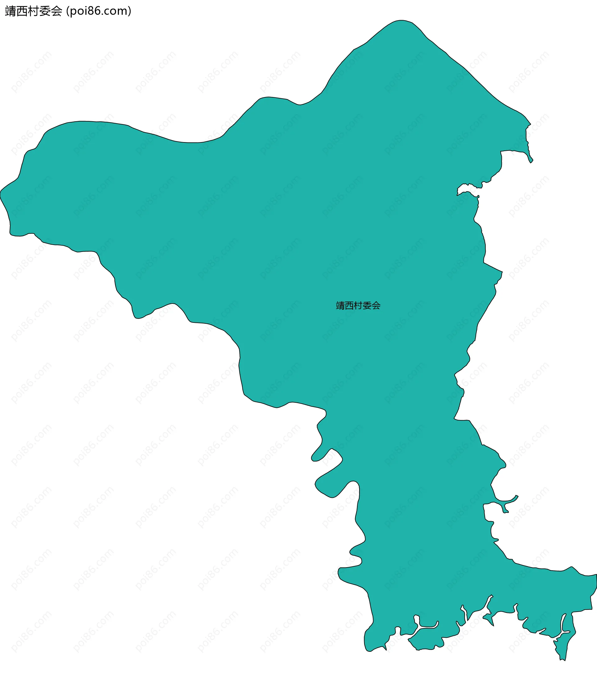 靖西村委会边界地图