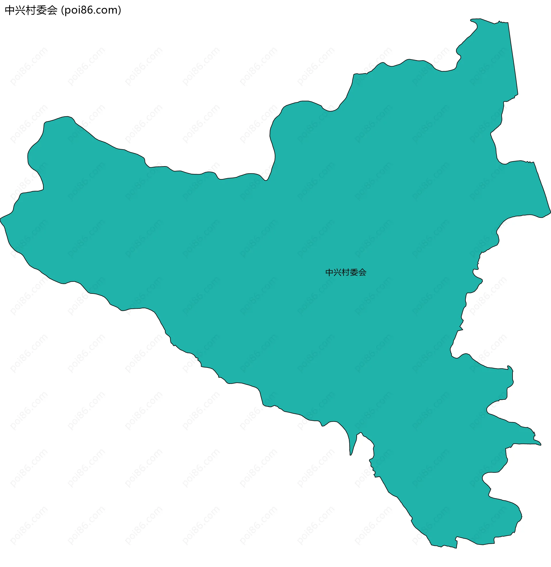 中兴村委会边界地图