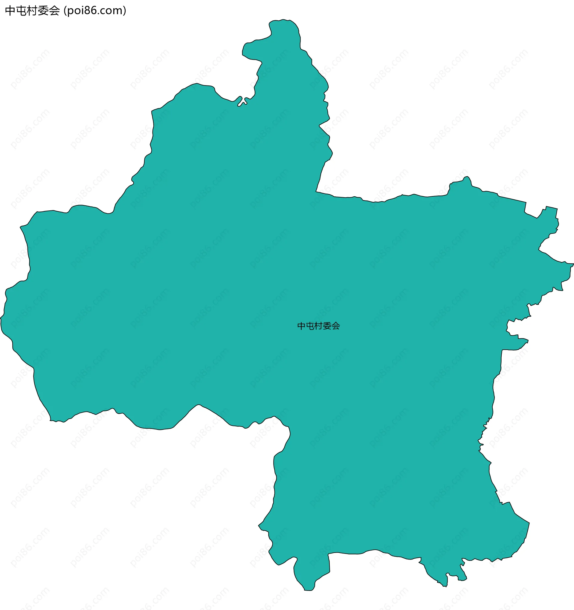 中屯村委会边界地图