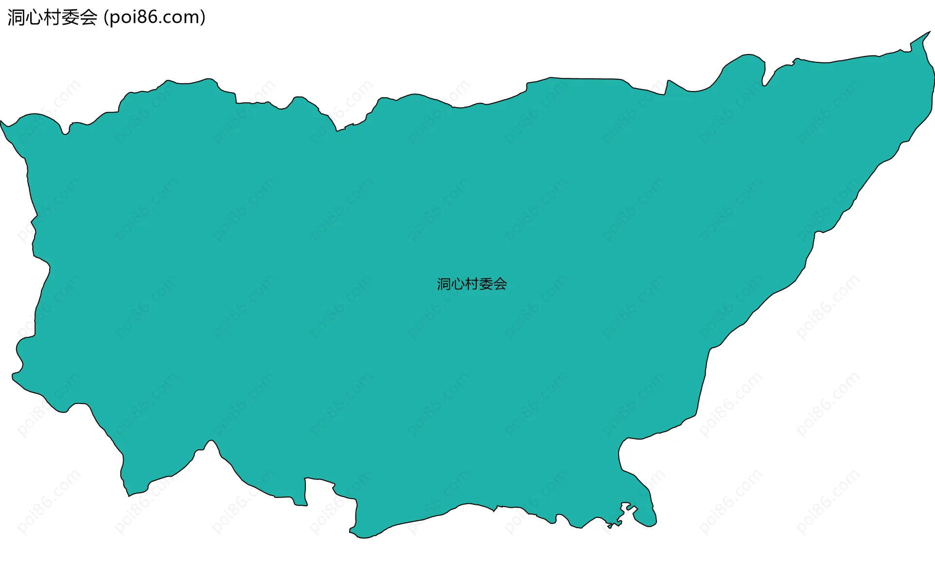 洞心村委会边界地图