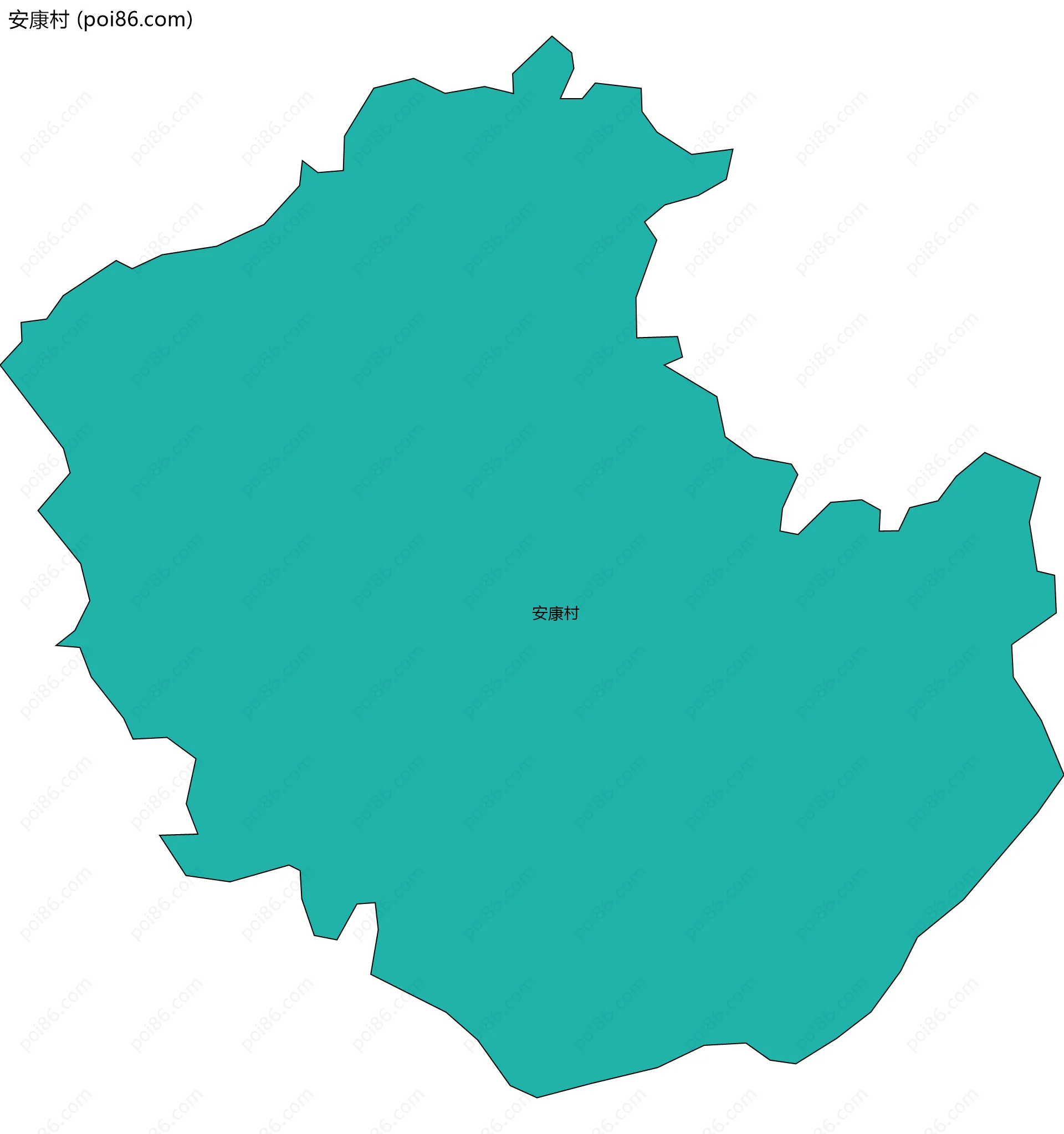 安康村边界地图