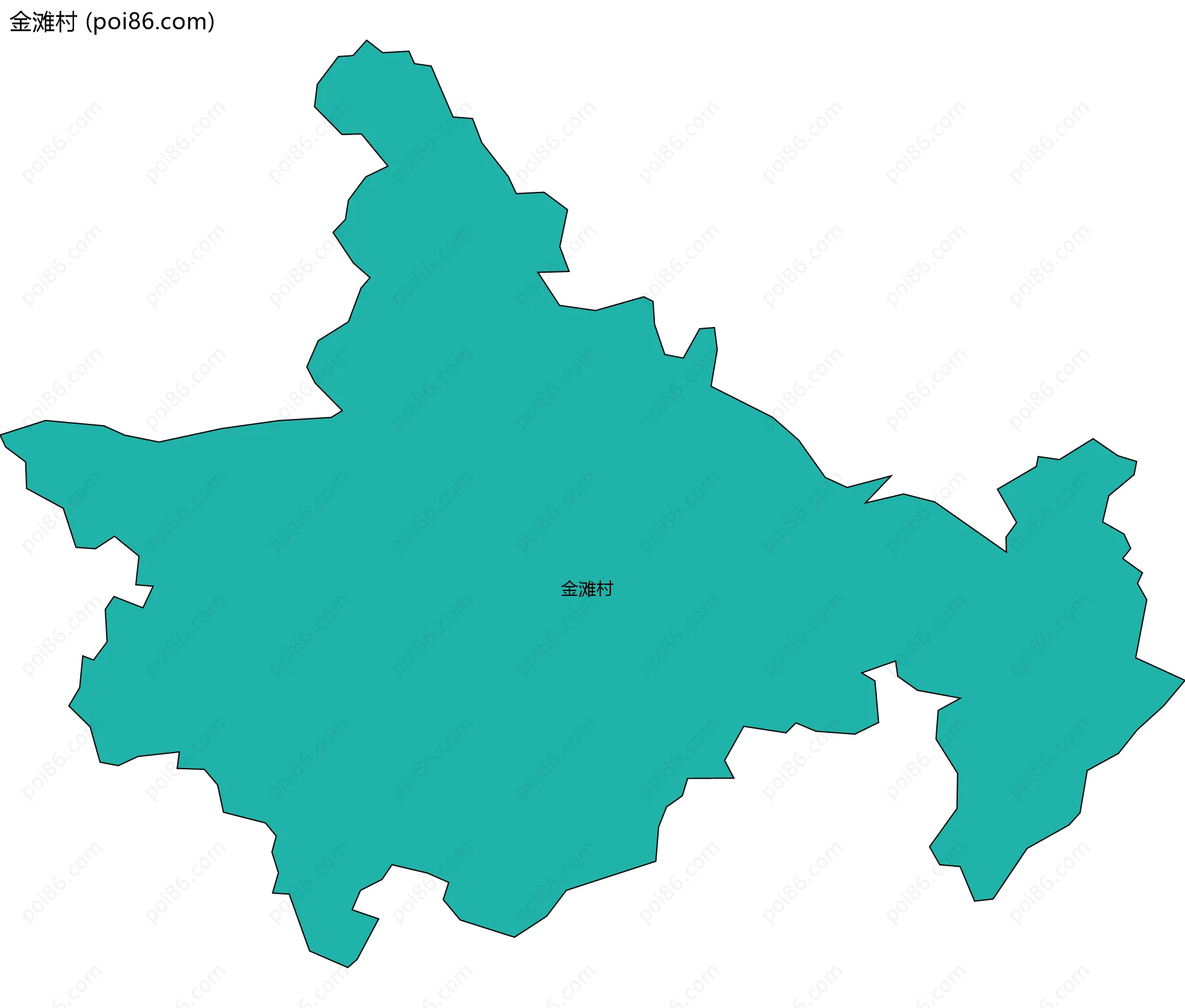 金滩村边界地图