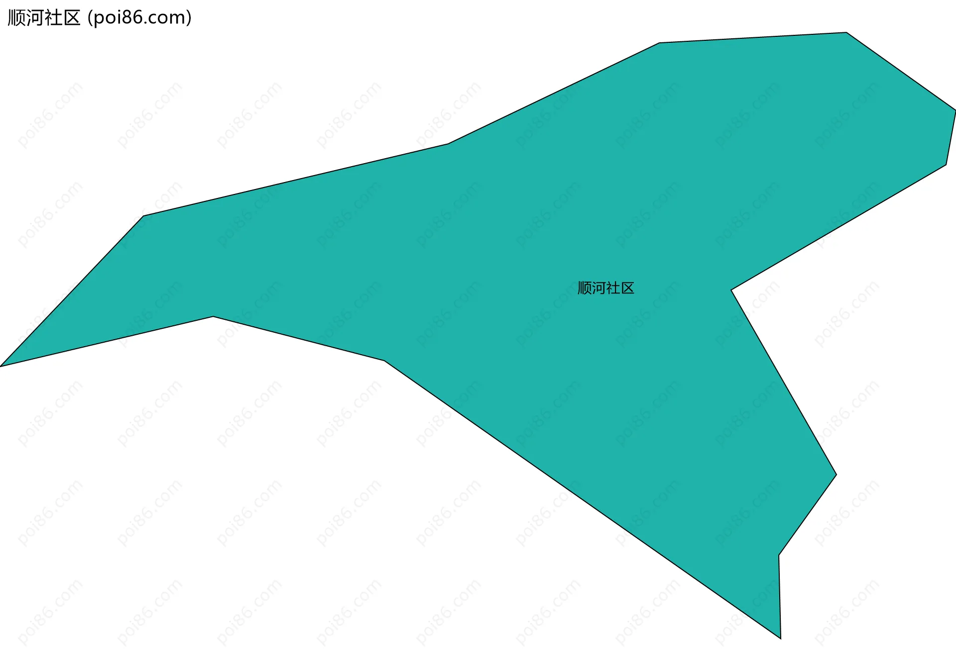 顺河社区边界地图
