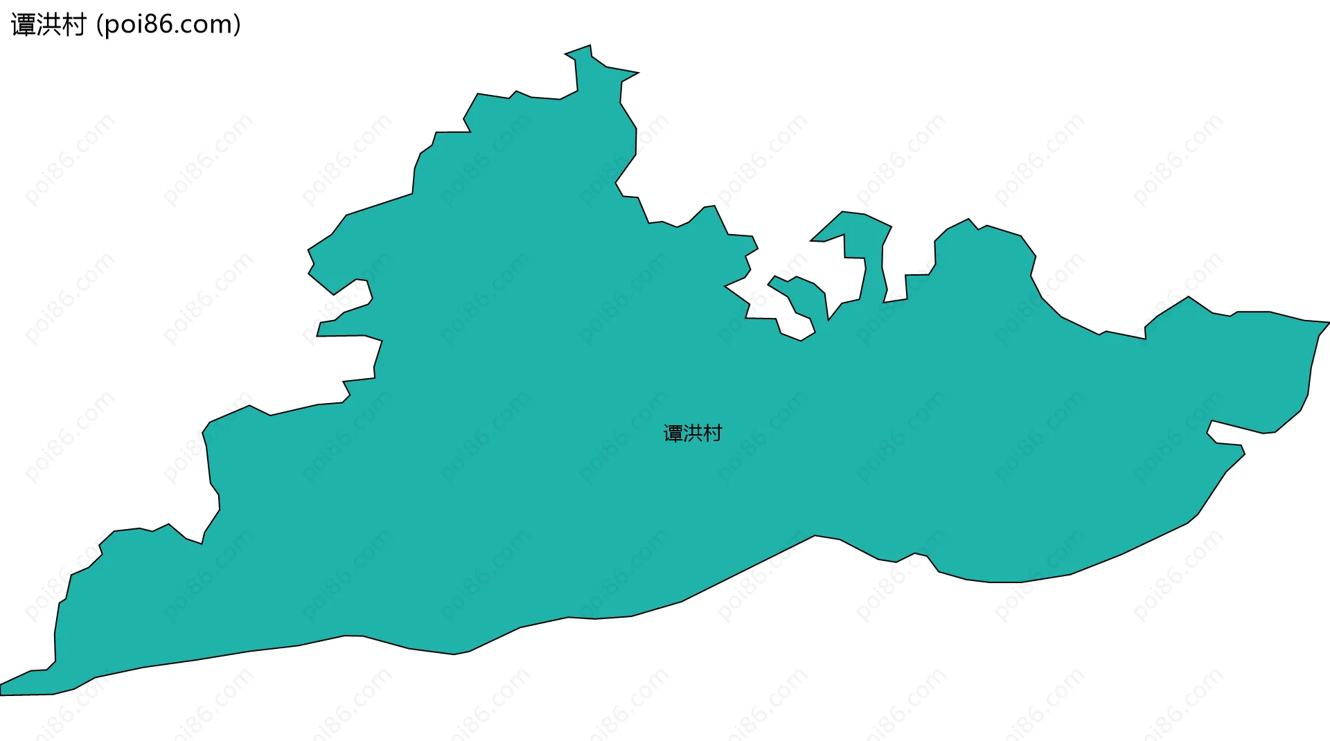 谭洪村边界地图