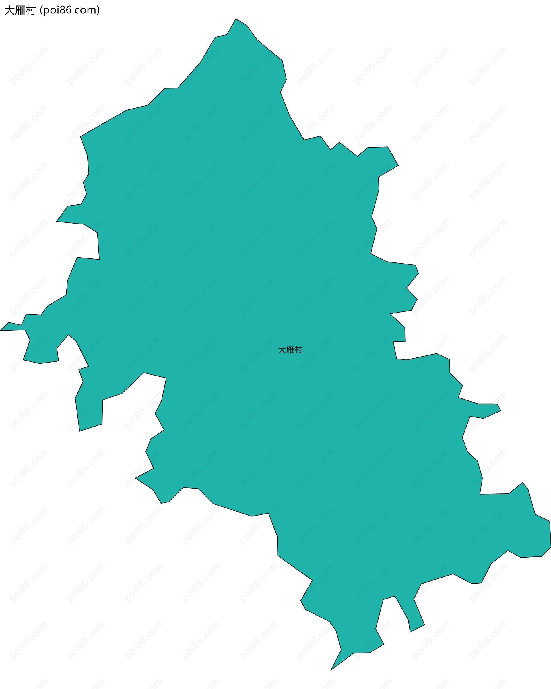 大雁村边界地图