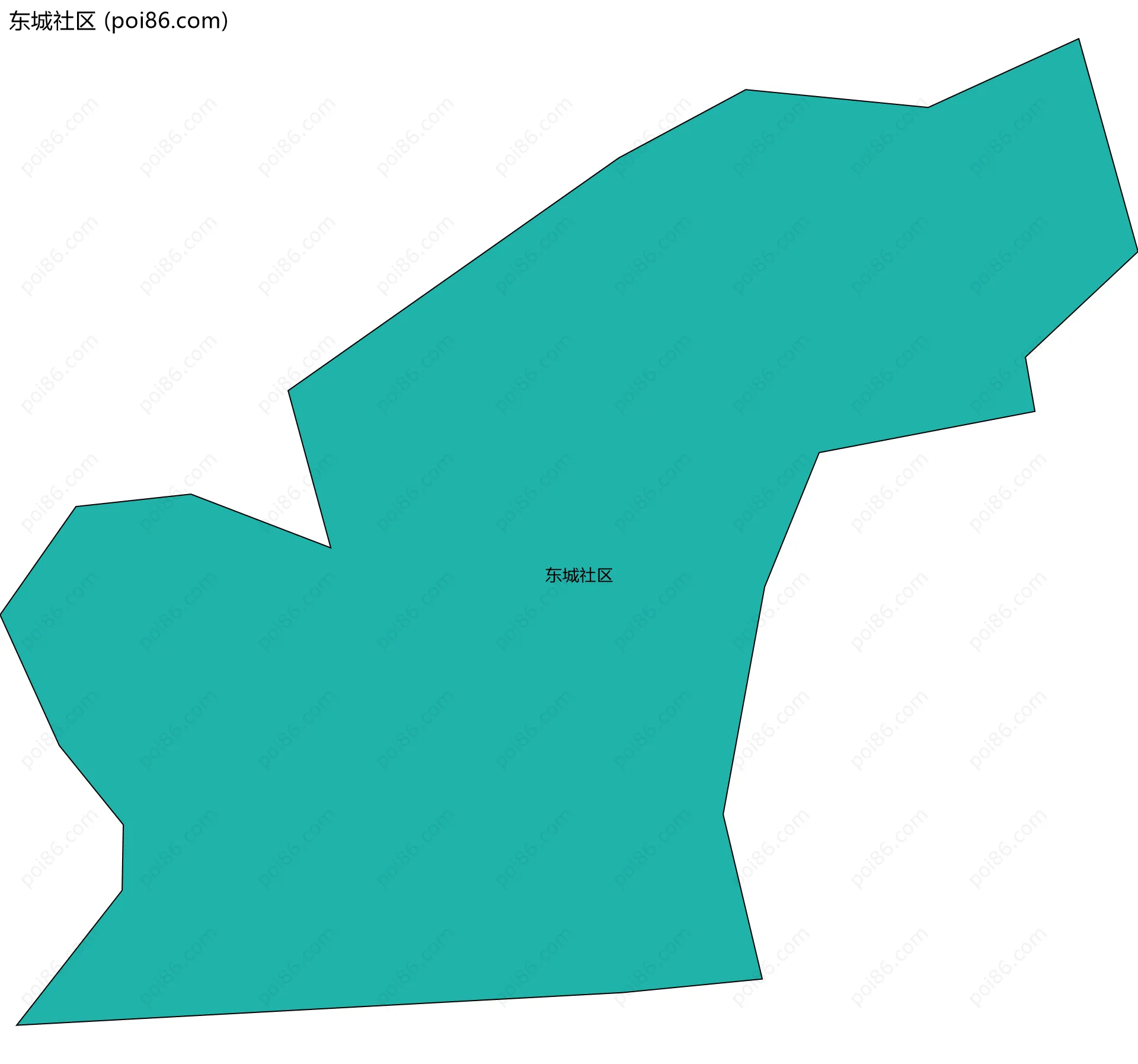 东城社区边界地图