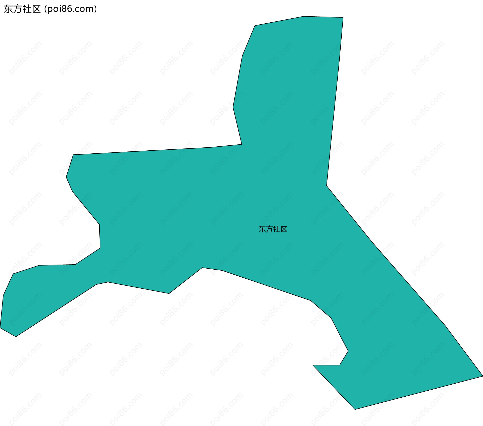 东方社区边界地图