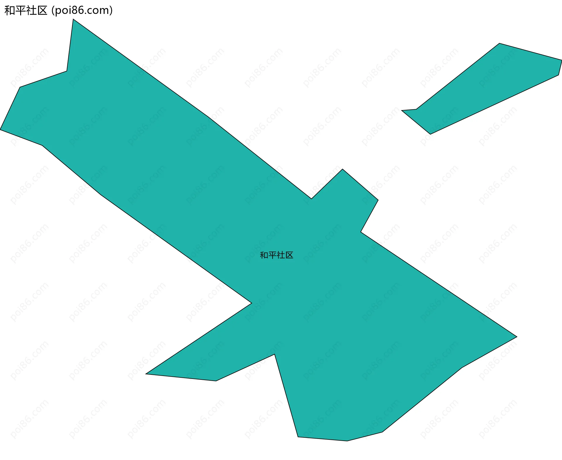 和平社区边界地图