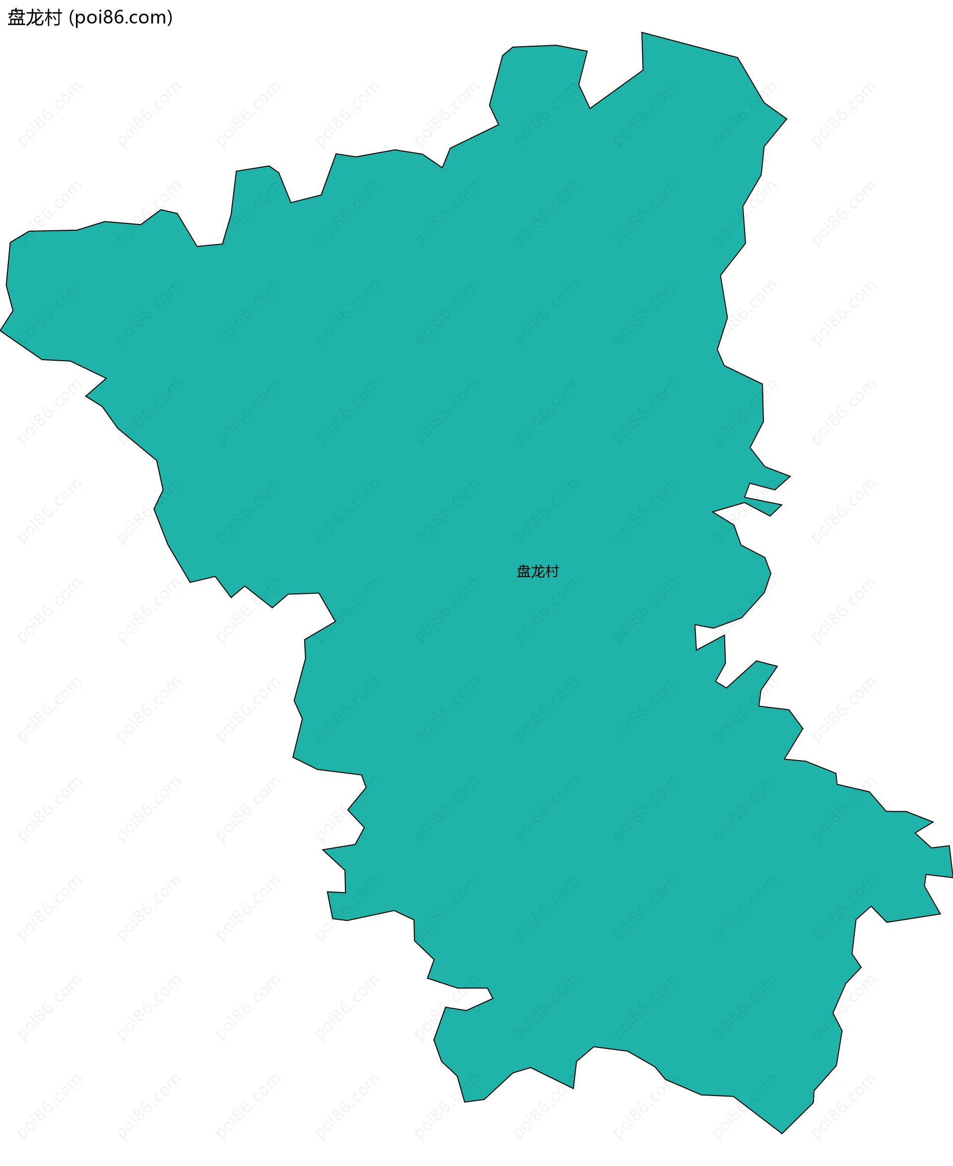 盘龙村边界地图