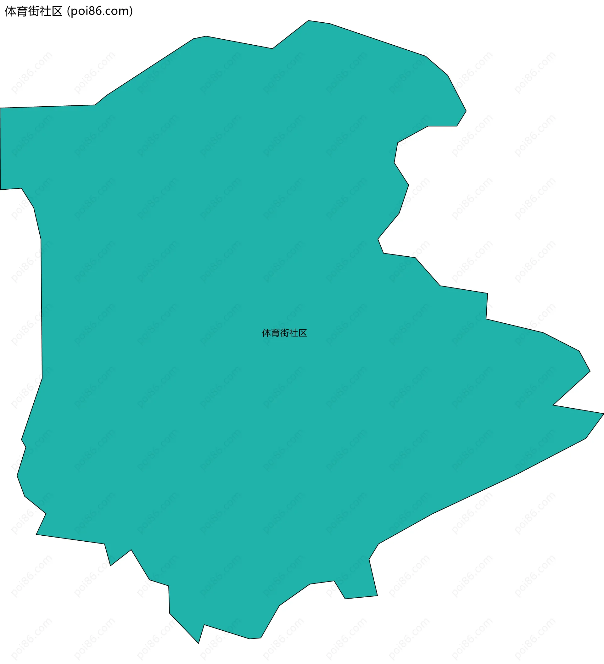 体育街社区边界地图